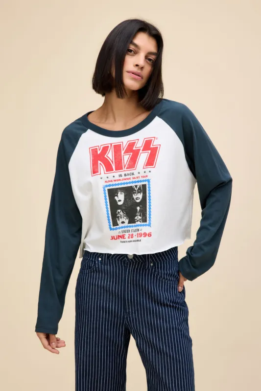 Kiss Tiger Stadium Raglan Long Sleeve sold by Daydreamer