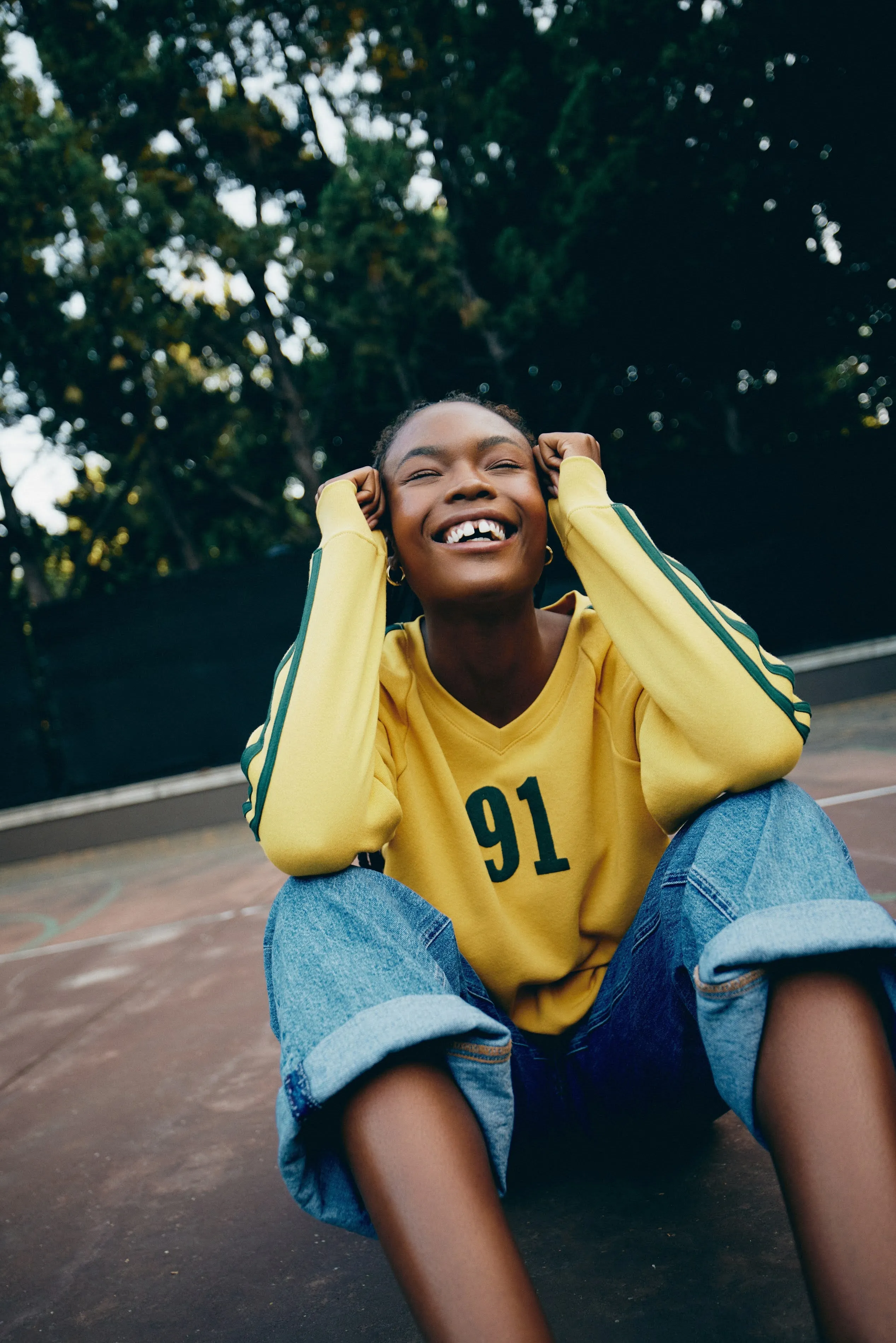 91 V-Neck Sweatshirt sold by Daydreamer