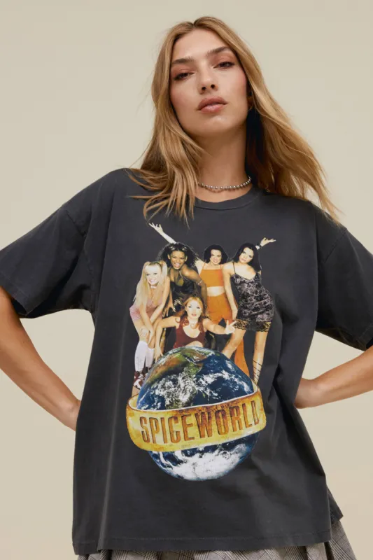 Spice Girls Spiceworld Merch Tee in Pigment Black sold by Daydreamer