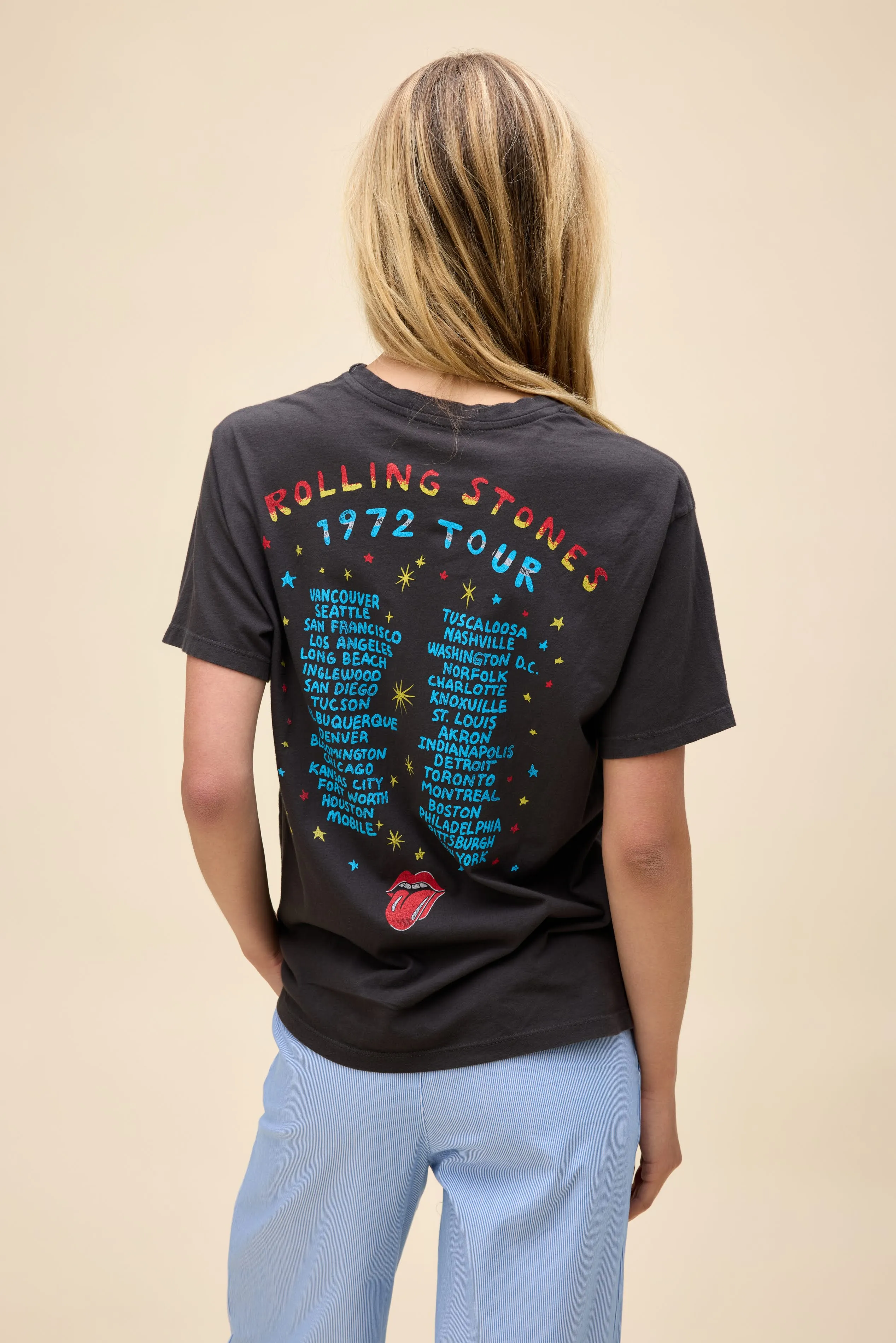 Rolling Stones 1972 Tour Boyfriend Tee sold by Daydreamer product image thumbnail 2