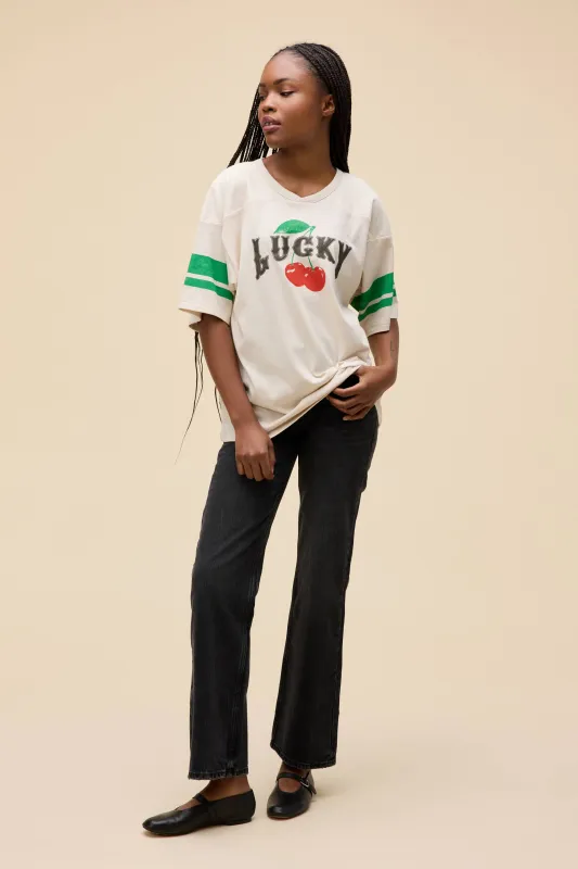 Lucky Cherries Oversized Jersey Tee sold by Daydreamer