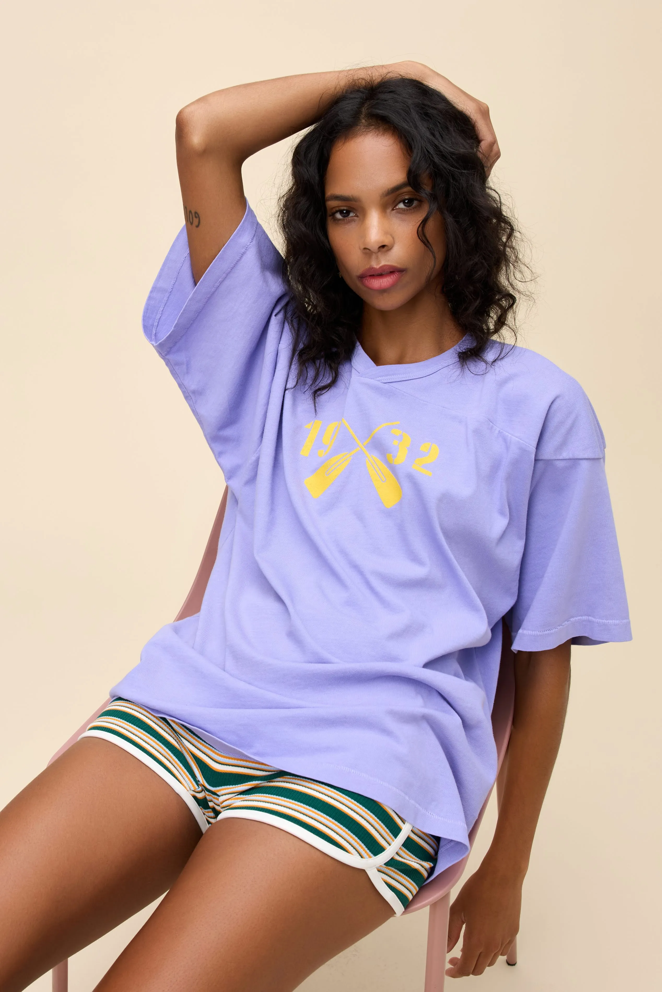 1932 Rowing Oversized Jersey Tee sold by Daydreamer product image thumbnail 5