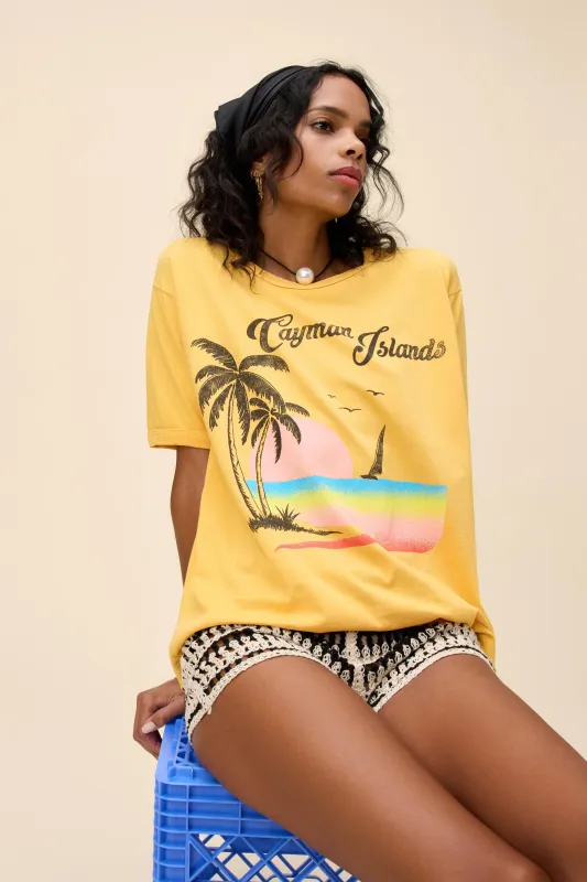 Cayman Islands Oversized Ringer Tee sold by Daydreamer