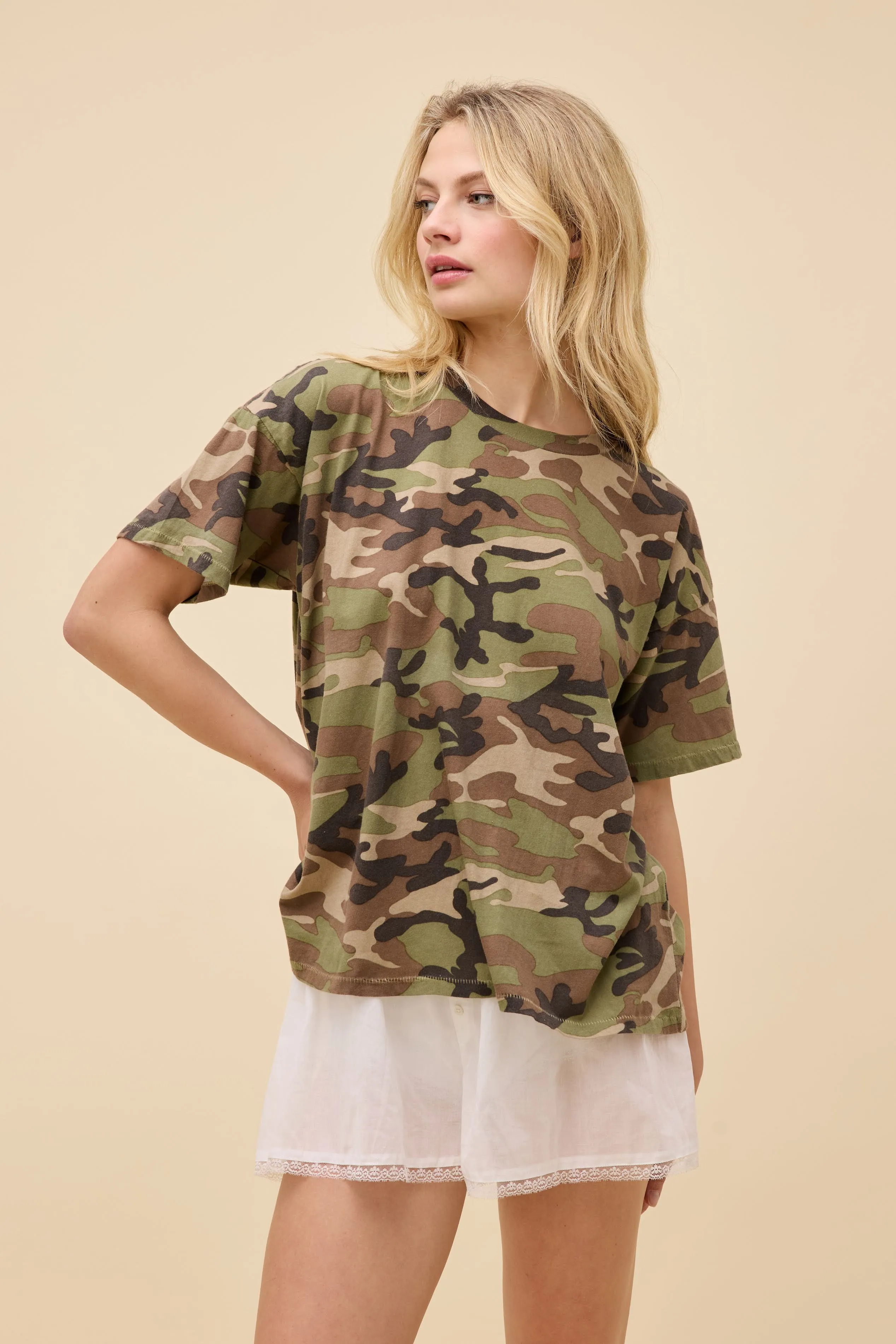Raised On Country Camo Merch Tee sold by Daydreamer product image thumbnail 2