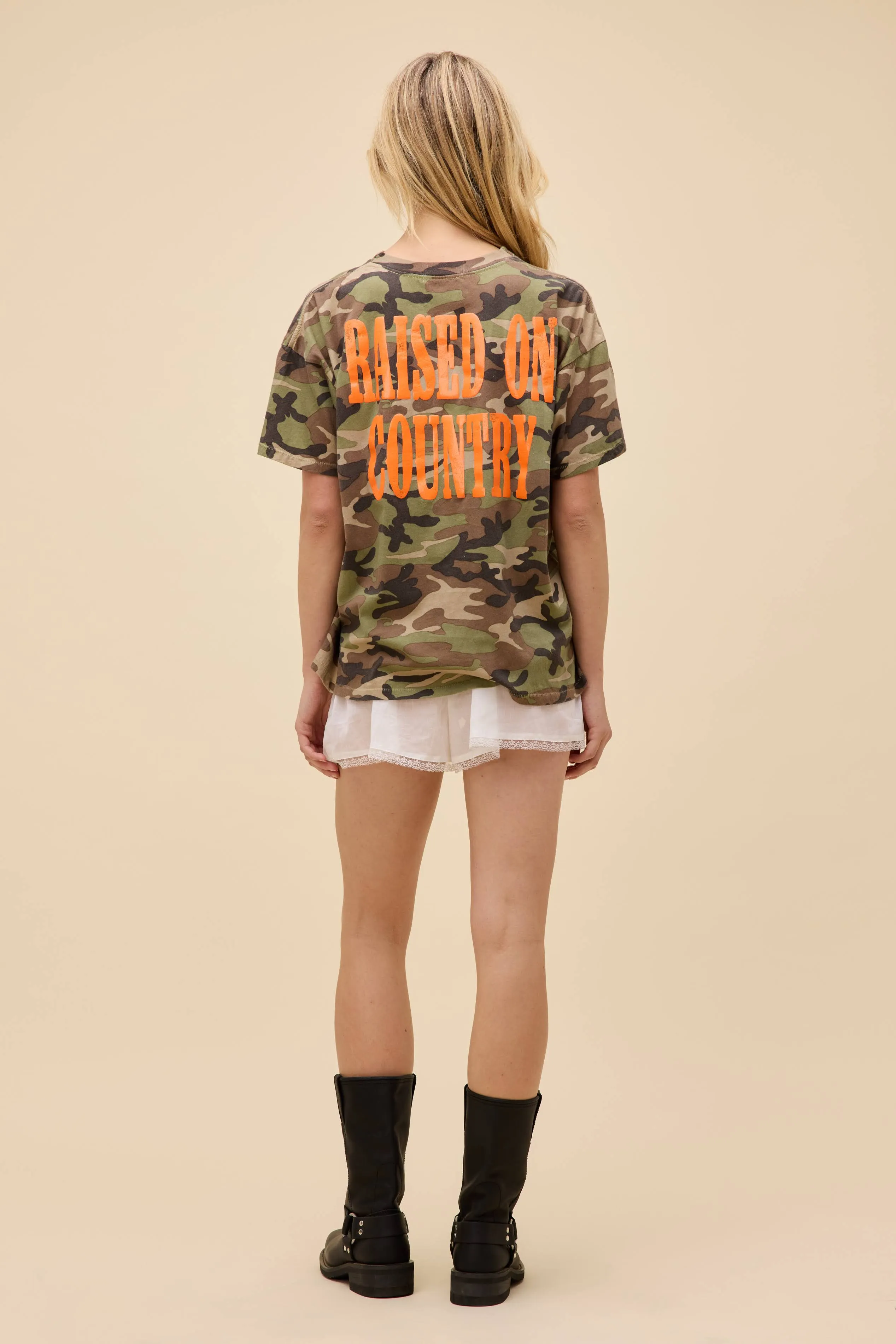 Raised On Country Camo Merch Tee sold by Daydreamer product image thumbnail 5