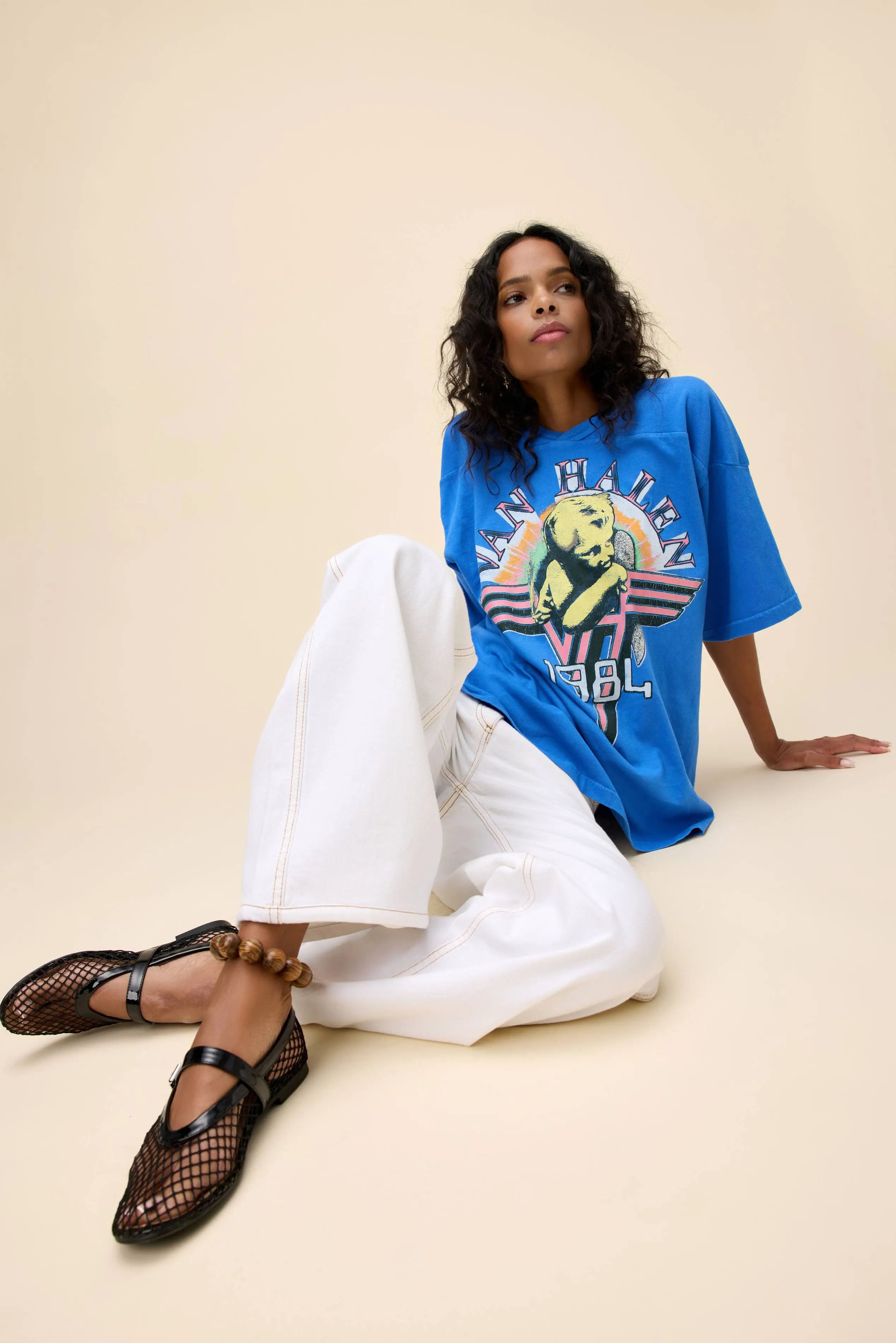 Van Halen 1984 Oversized Jersey Tee sold by Daydreamer product image thumbnail 5