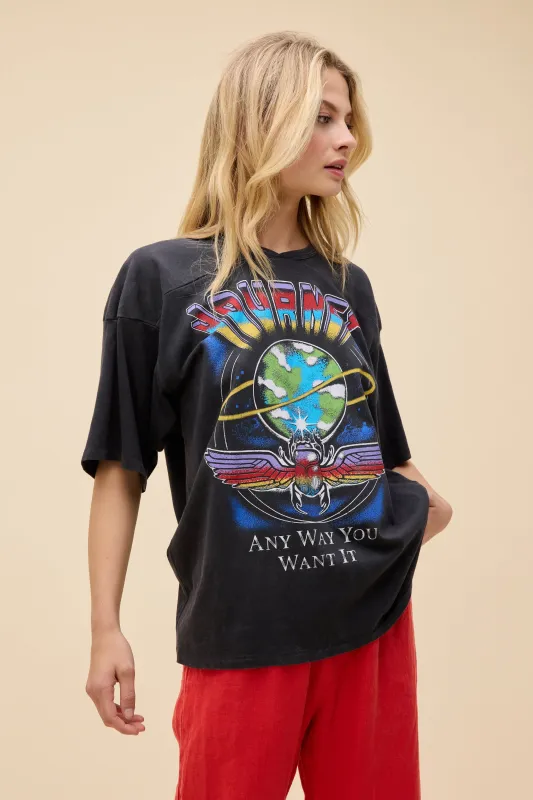 Journey Any Way You Want It Oversized Jersey Tee sold by Daydreamer