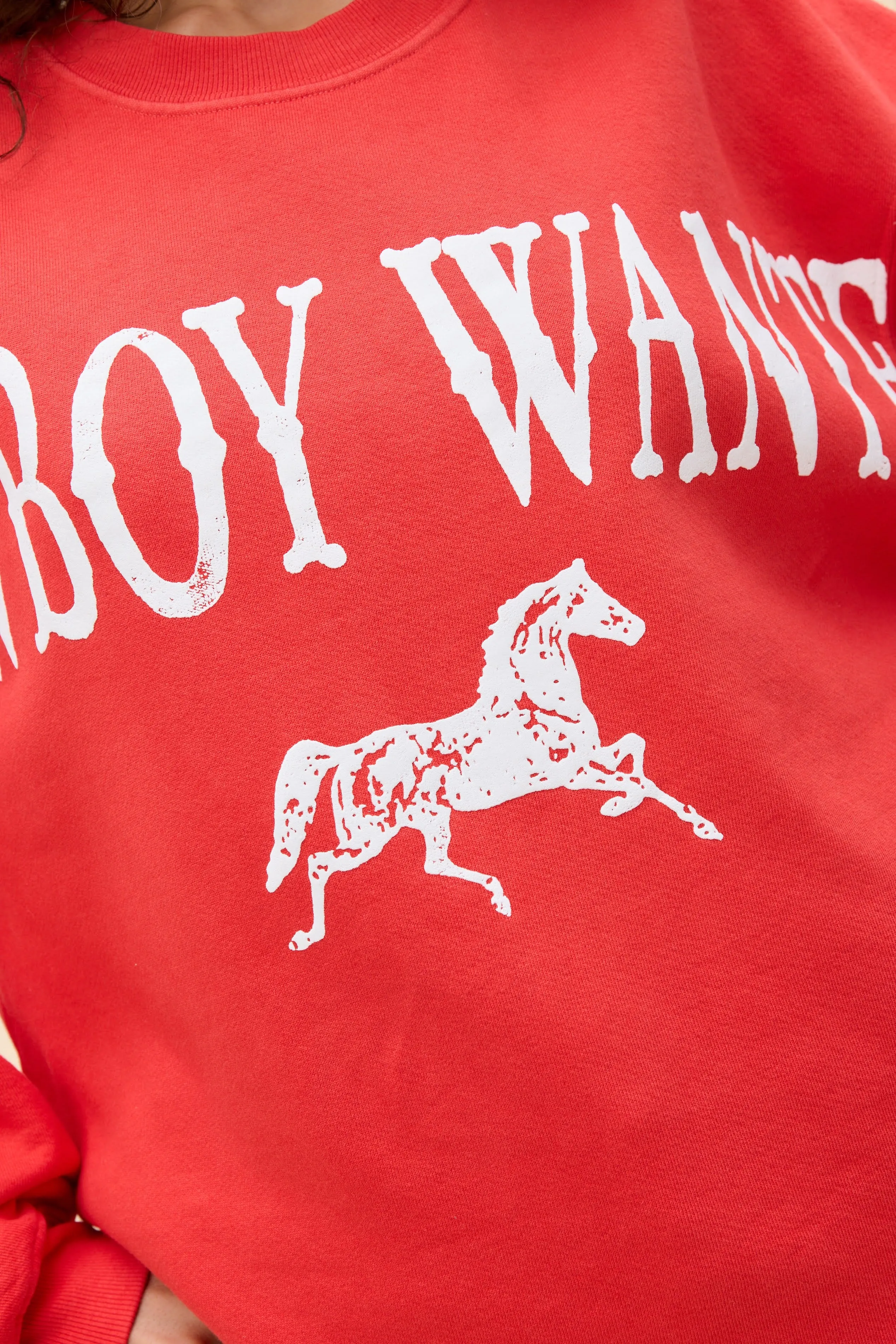 Cowboy Wanted BF Sweatshirt sold by Daydreamer product image thumbnail 3