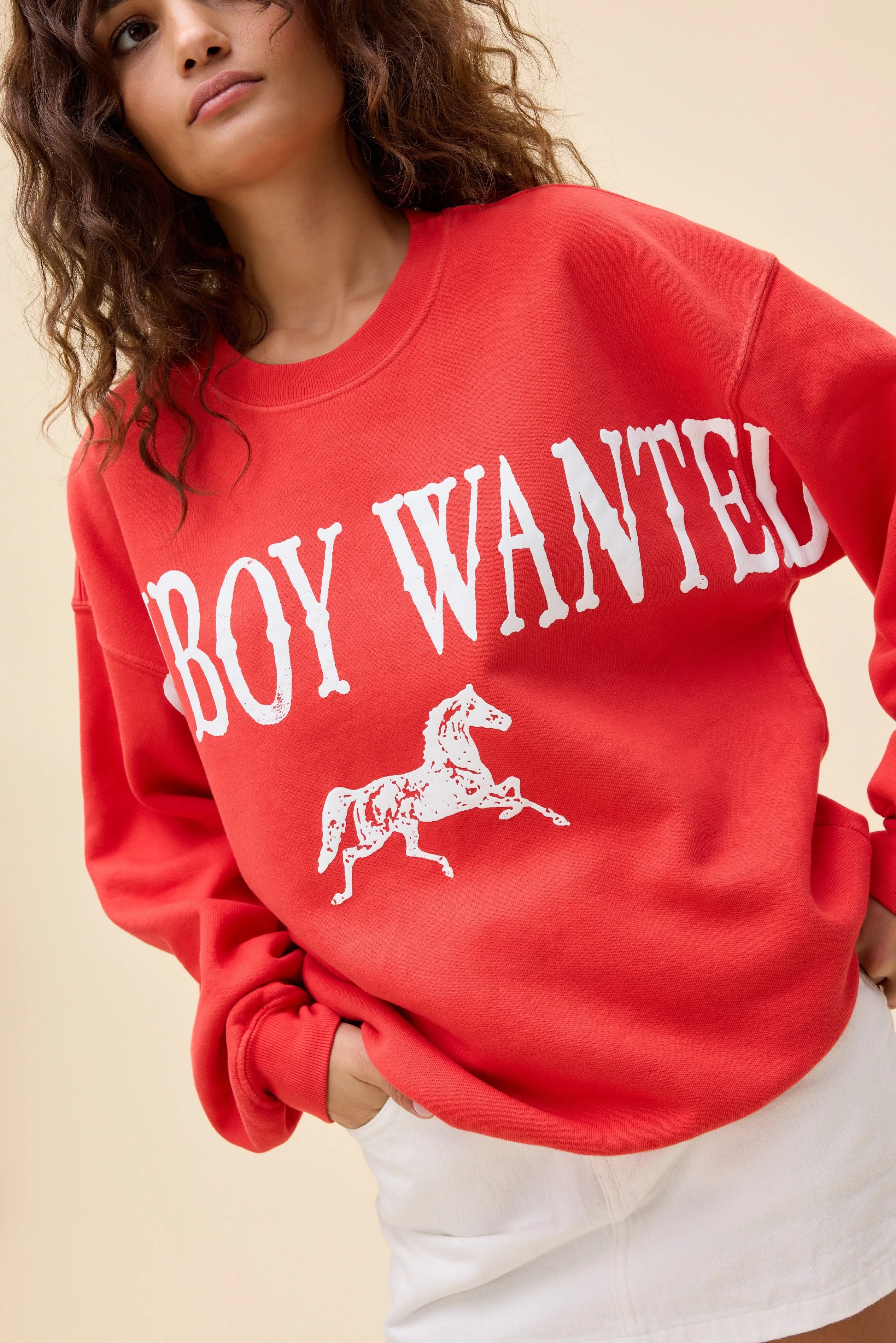 Cowboy Wanted BF Sweatshirt sold by Daydreamer product image thumbnail 2
