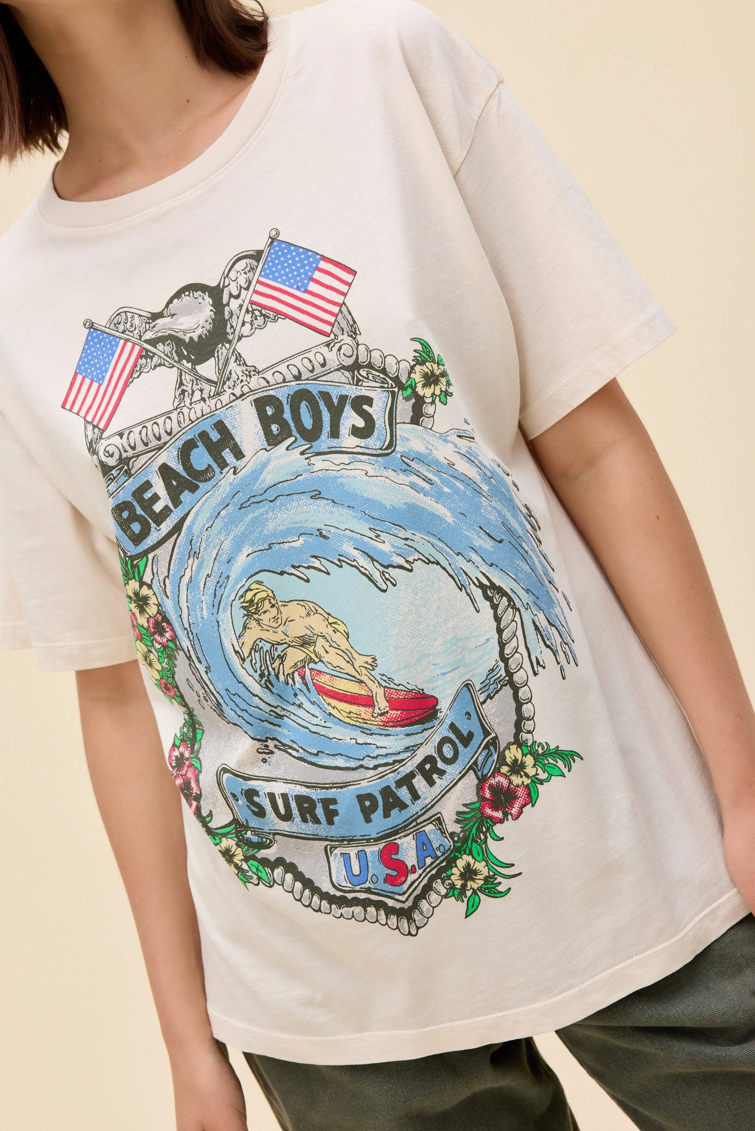 The Beach Boys Surf Patrol Boyfriend Tee sold by Daydreamer product image thumbnail 4