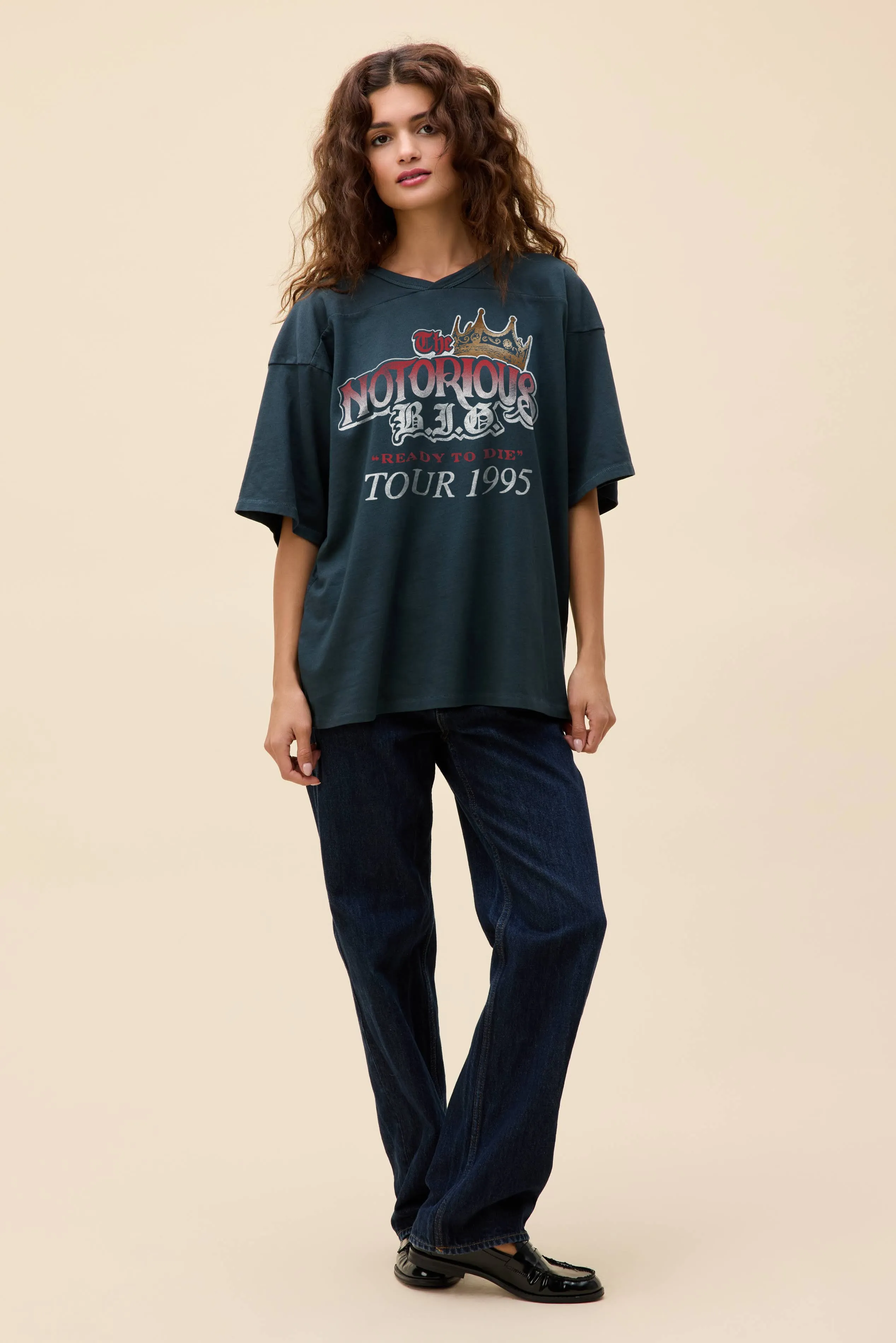 The Notorious B.I.G. Ready to Die Oversized Jersey Tee sold by Daydreamer product image thumbnail 4