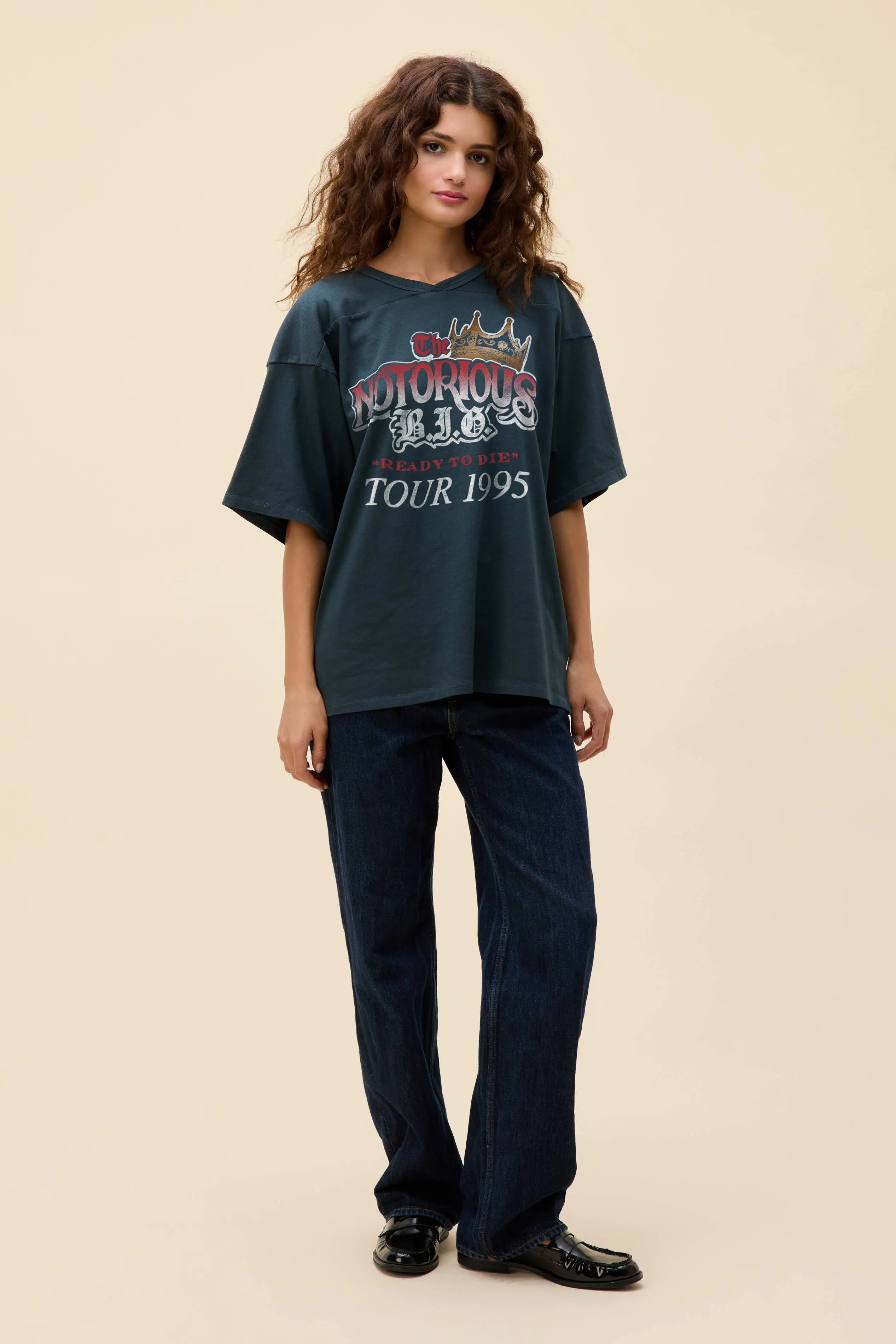 The Notorious B.I.G. Ready to Die Oversized Jersey Tee sold by Daydreamer product image thumbnail 3