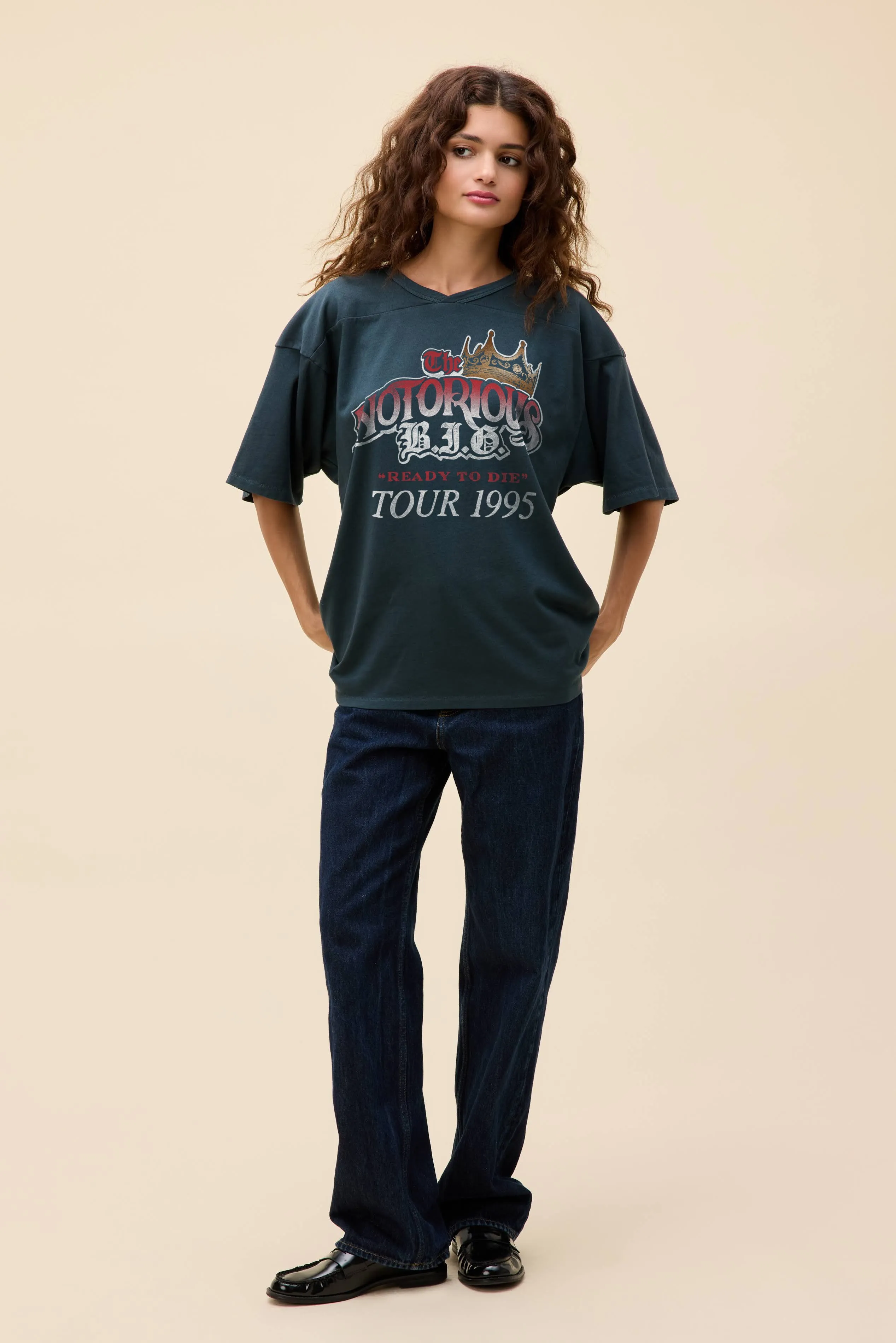 The Notorious B.I.G. Ready to Die Oversized Jersey Tee sold by Daydreamer product image thumbnail 2