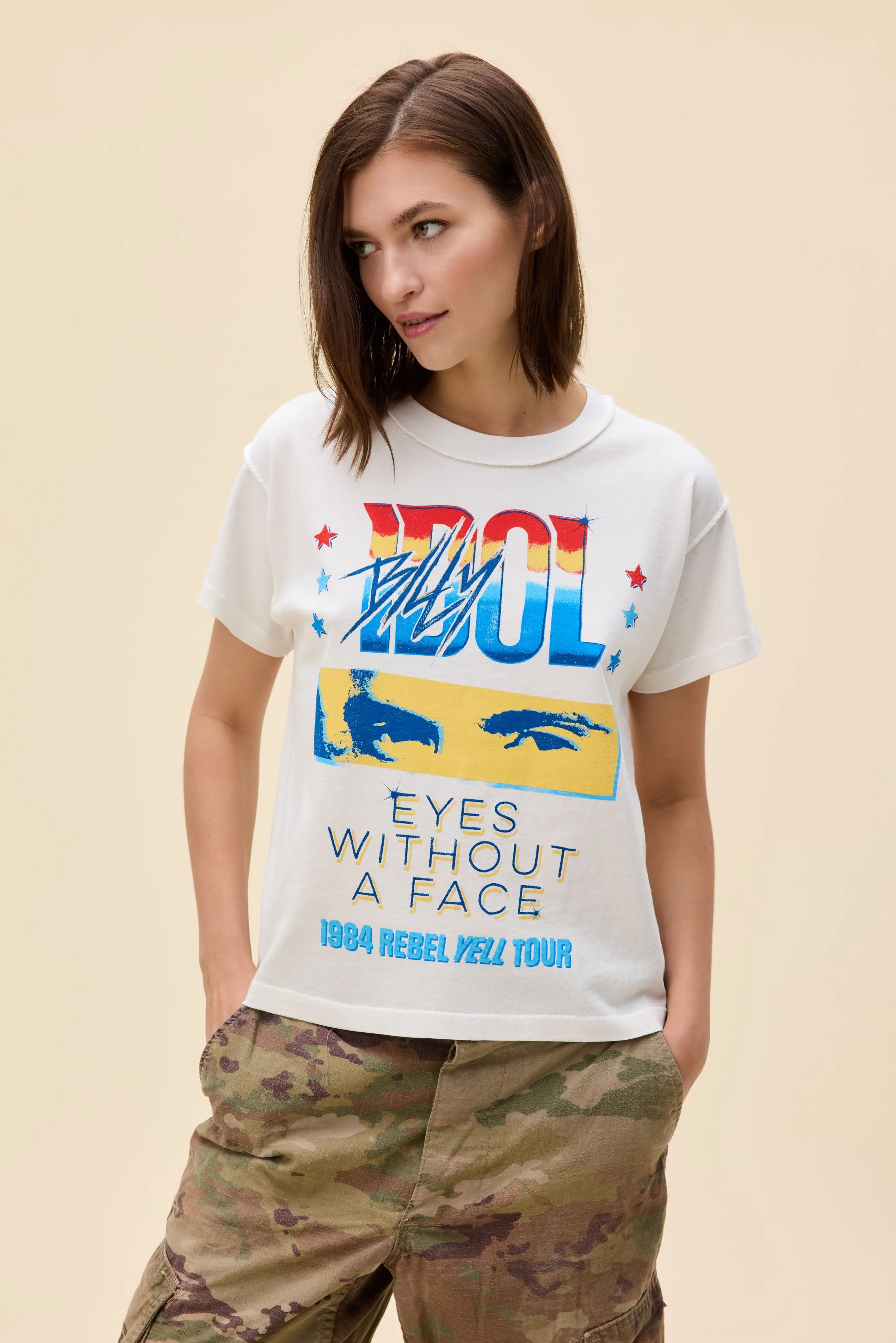 Billy Idol Eyes Without A Face Reverse GF Tee sold by Daydreamer