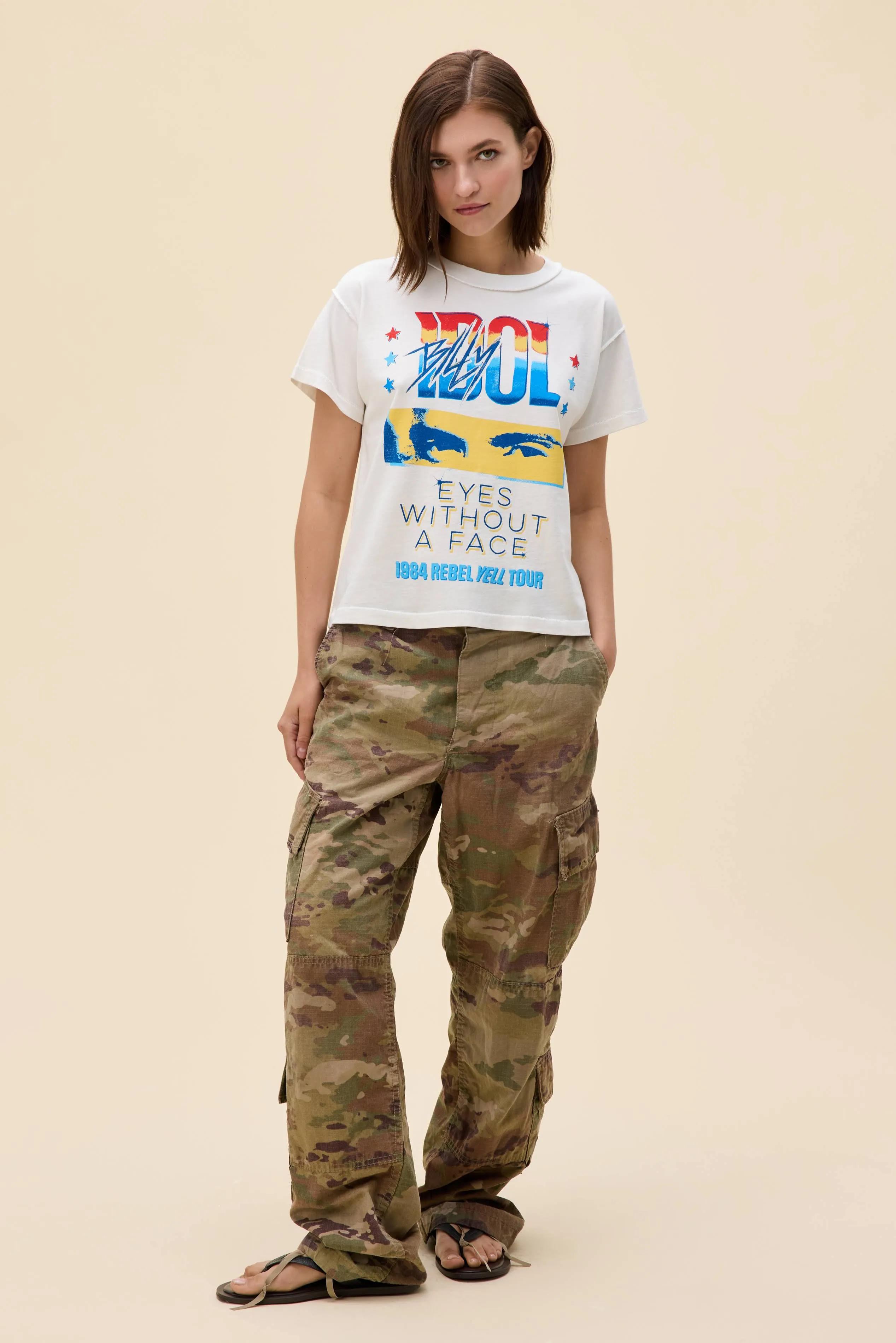 Billy Idol Eyes Without A Face Reverse GF Tee sold by Daydreamer product image thumbnail 3