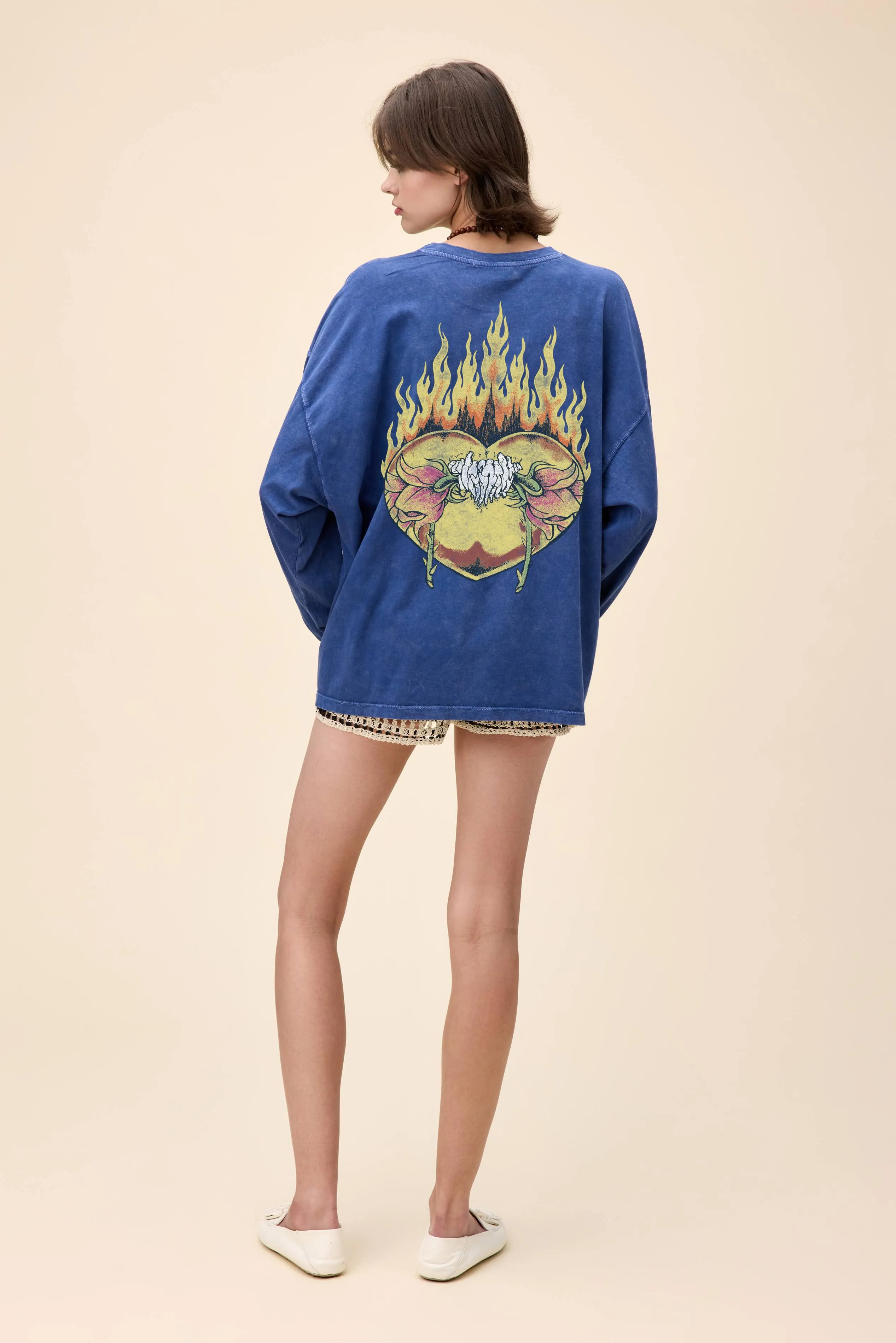 Metallica Flower Skull 1991 OS Long Sleeve sold by Daydreamer product image thumbnail 5