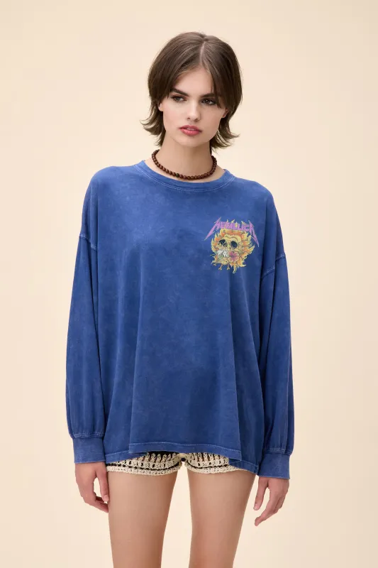 Metallica Flower Skull 1991 OS Long Sleeve sold by Daydreamer