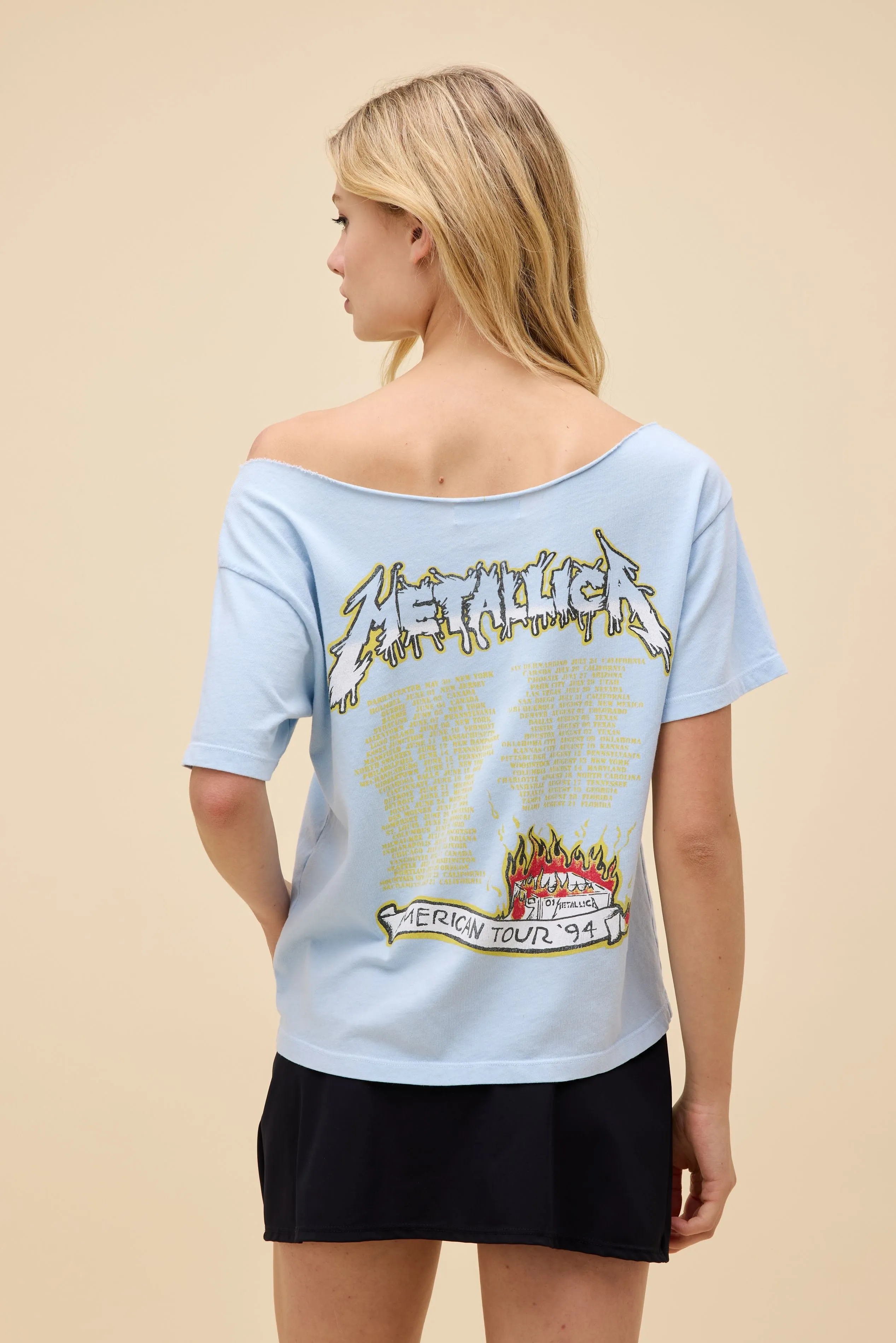 Metallica Tour '94 Off-The-Shoulder Tee sold by Daydreamer product image thumbnail 2