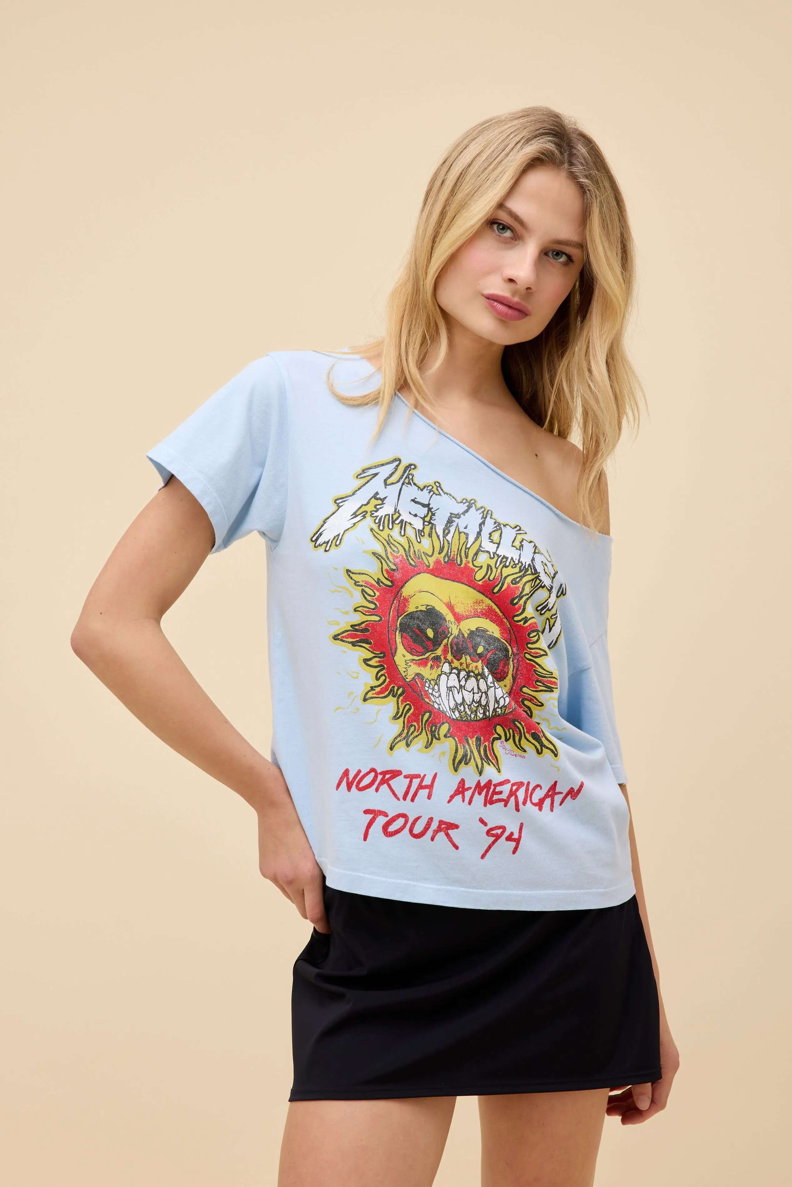 Metallica Tour '94 Off-The-Shoulder Tee sold by Daydreamer product image thumbnail 4