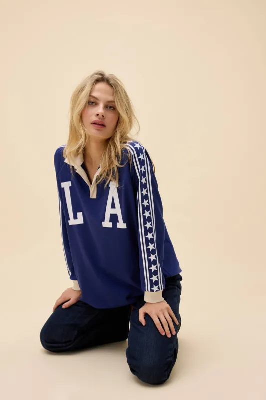 Los Angeles Stars Raglan Rugby Long Sleeve sold by Daydreamer