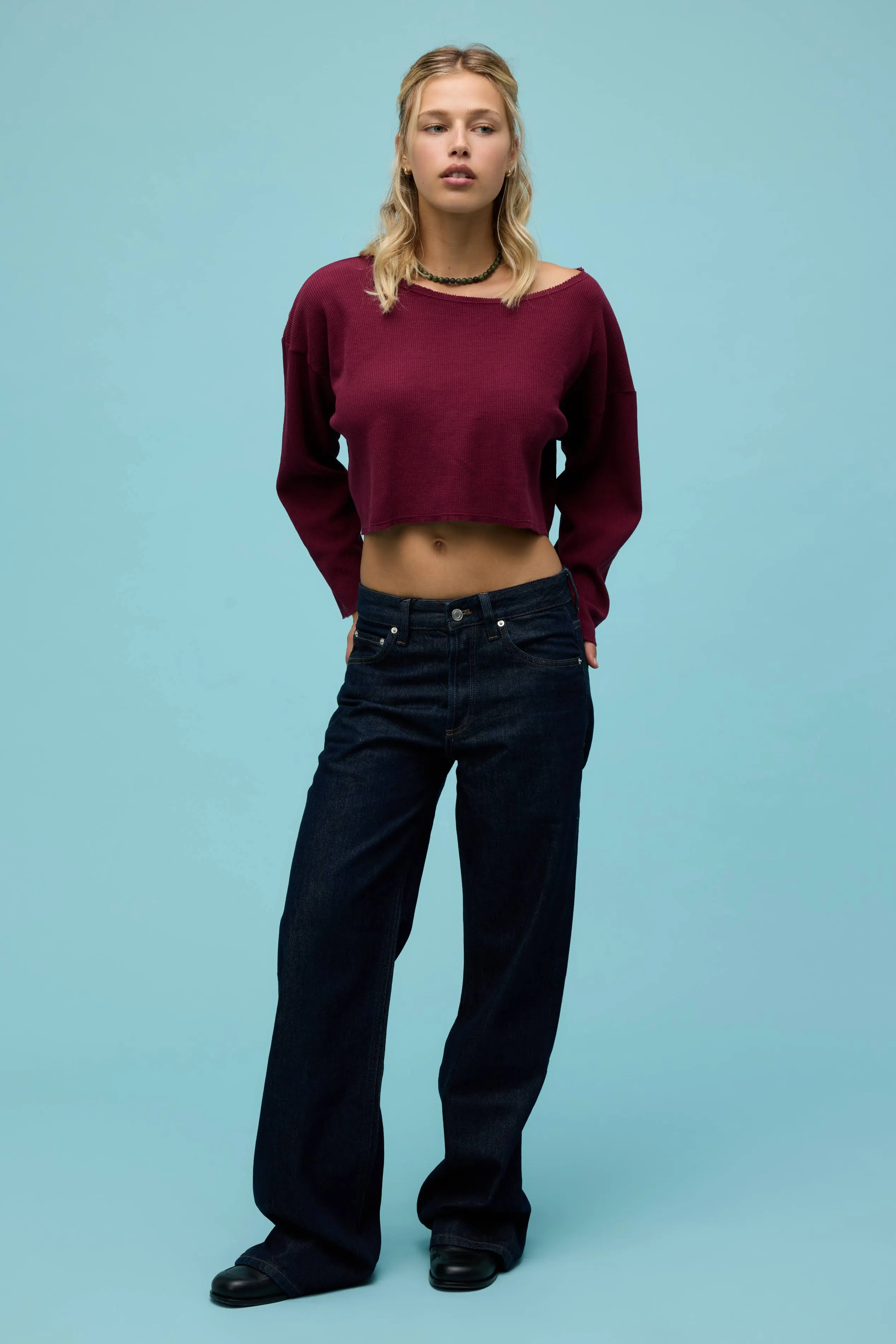 Solid Thermal Boatneck Long Sleeve sold by Daydreamer product image thumbnail 4