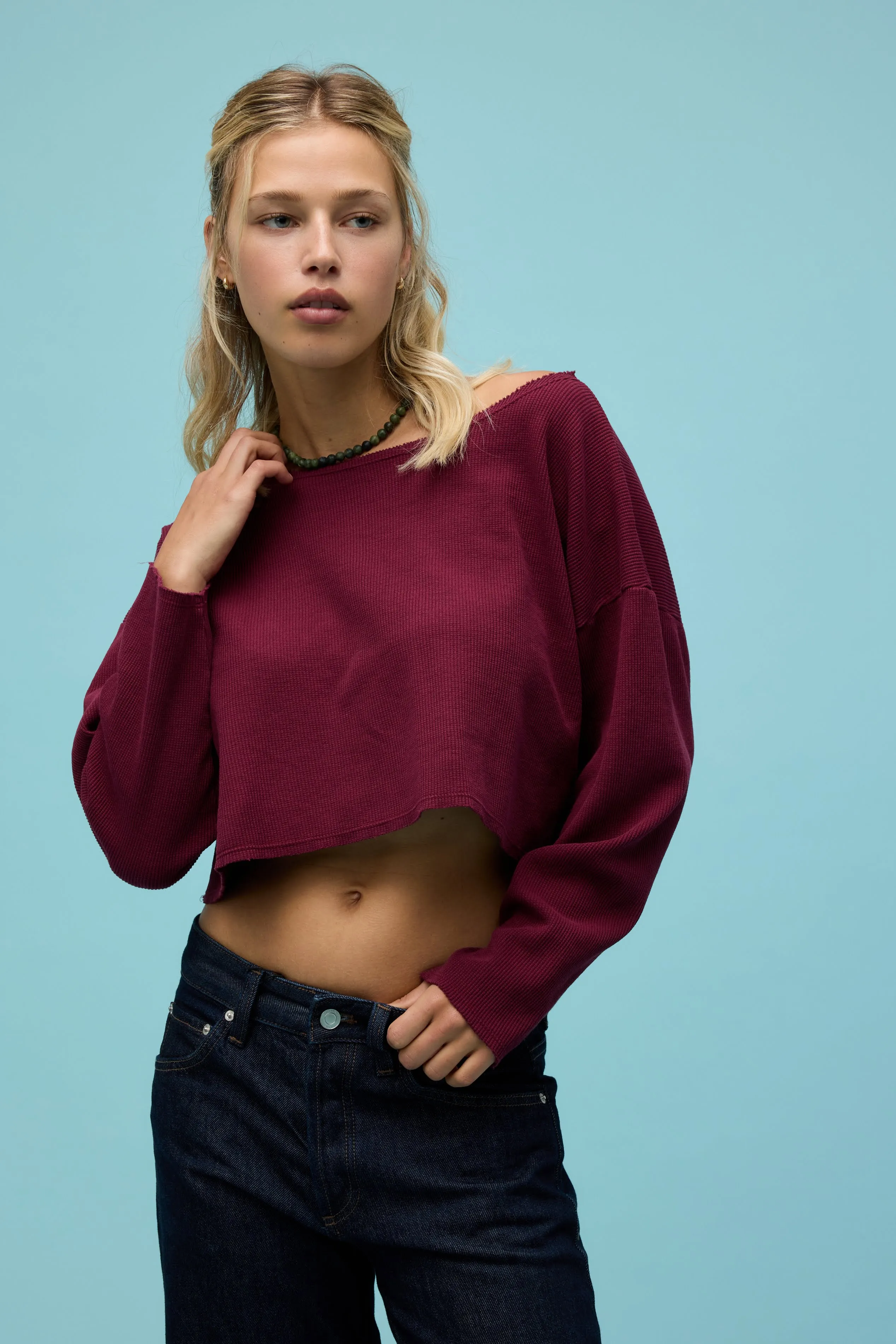 Solid Thermal Boatneck Long Sleeve sold by Daydreamer