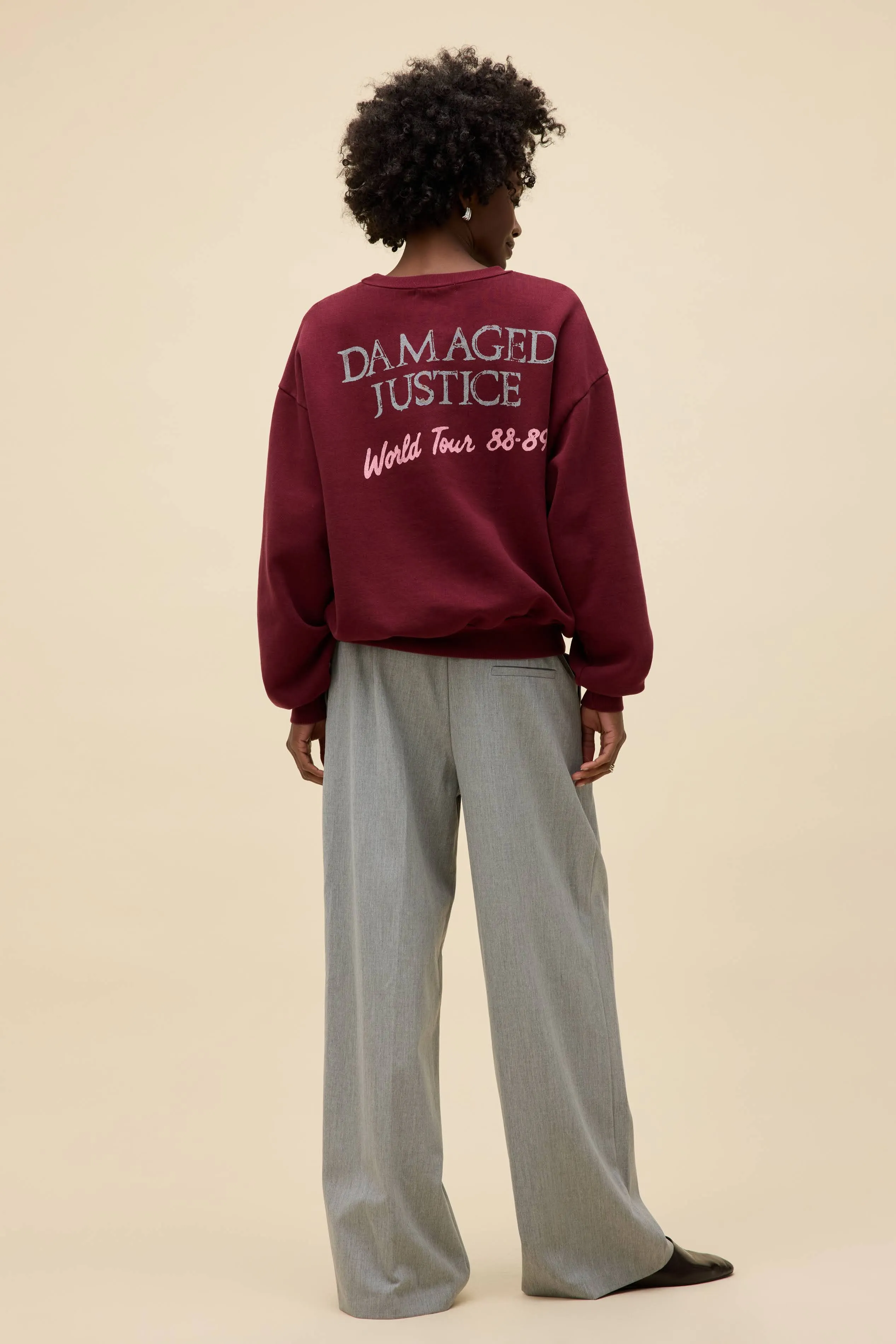 Metallica Justice For All Oversized Crew Sweatshirt sold by Daydreamer product image thumbnail 2