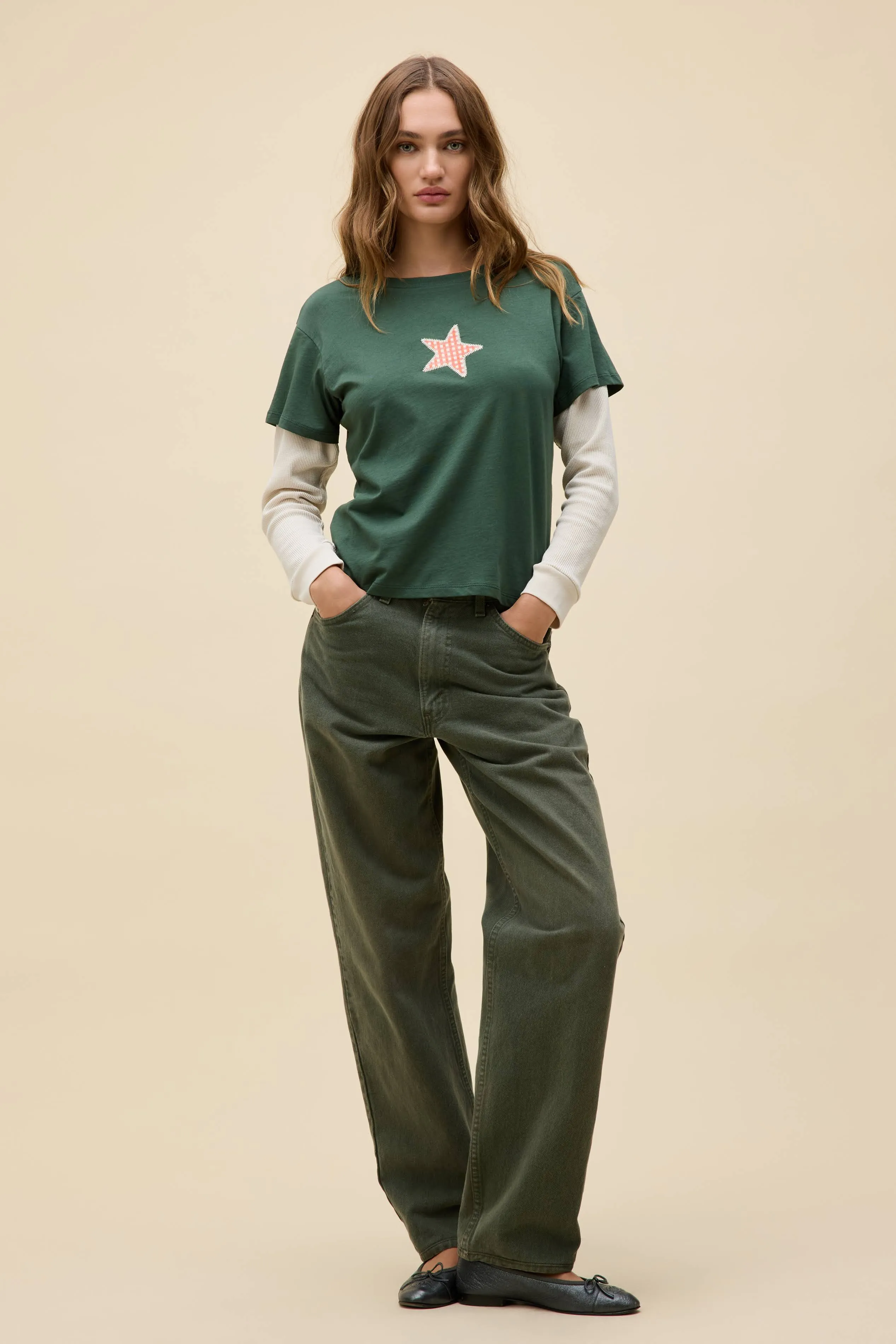 Applique Star Solo Twofer Long Sleeve sold by Daydreamer product image thumbnail 3
