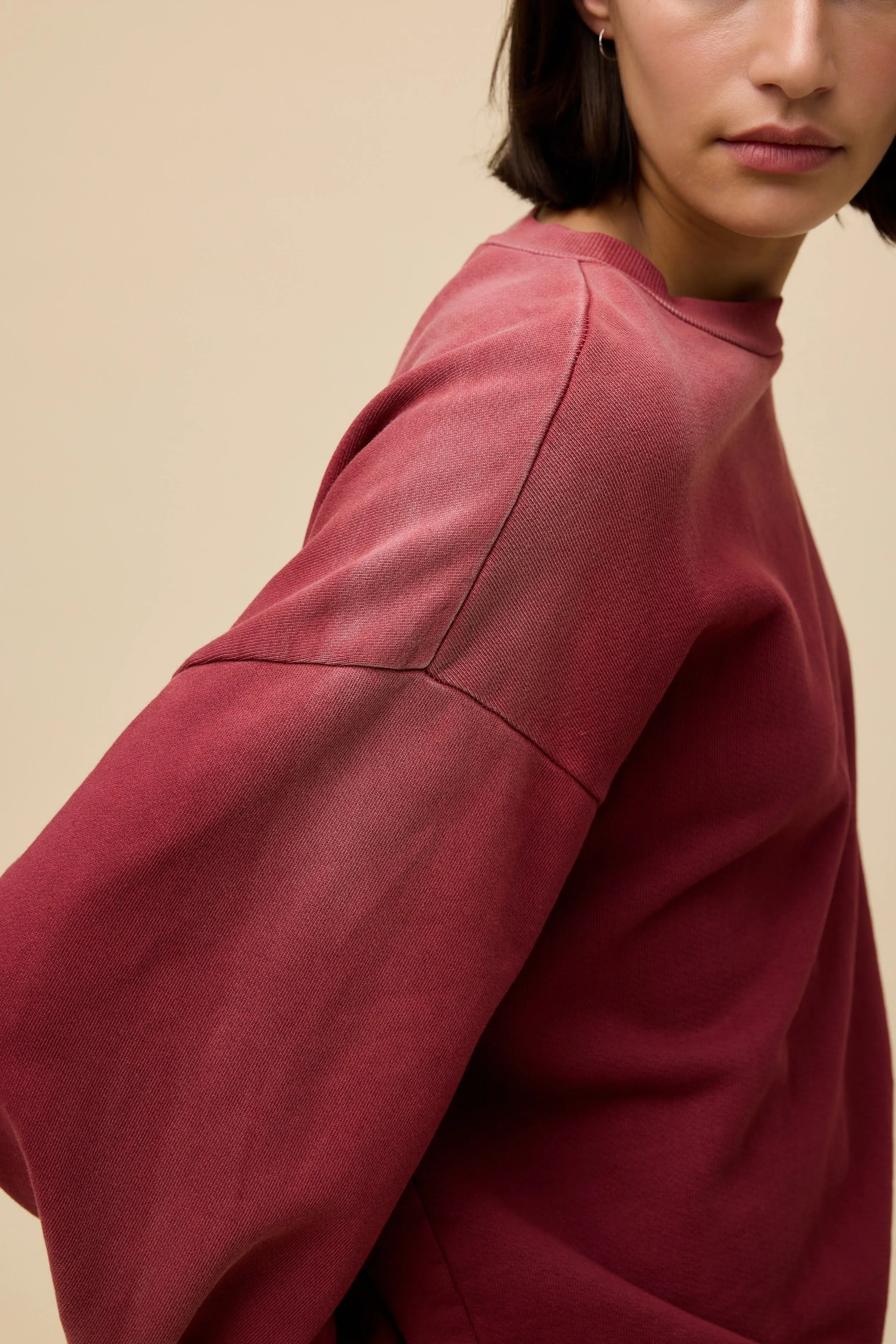 Solid Oversized Crew Sweatshirt sold by Daydreamer product image thumbnail 5