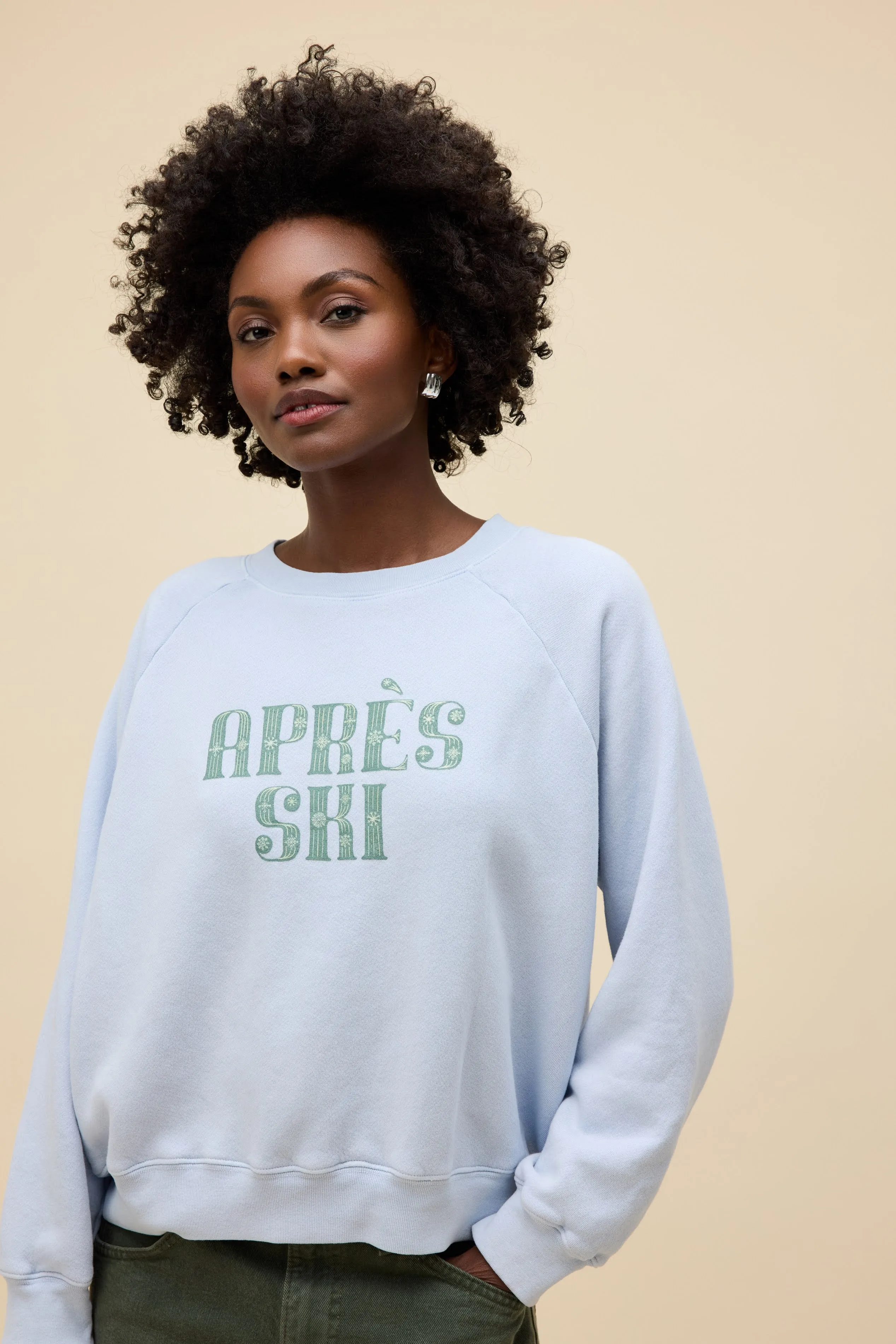 Après Ski Shrunken Raglan Sweatshirt sold by Daydreamer