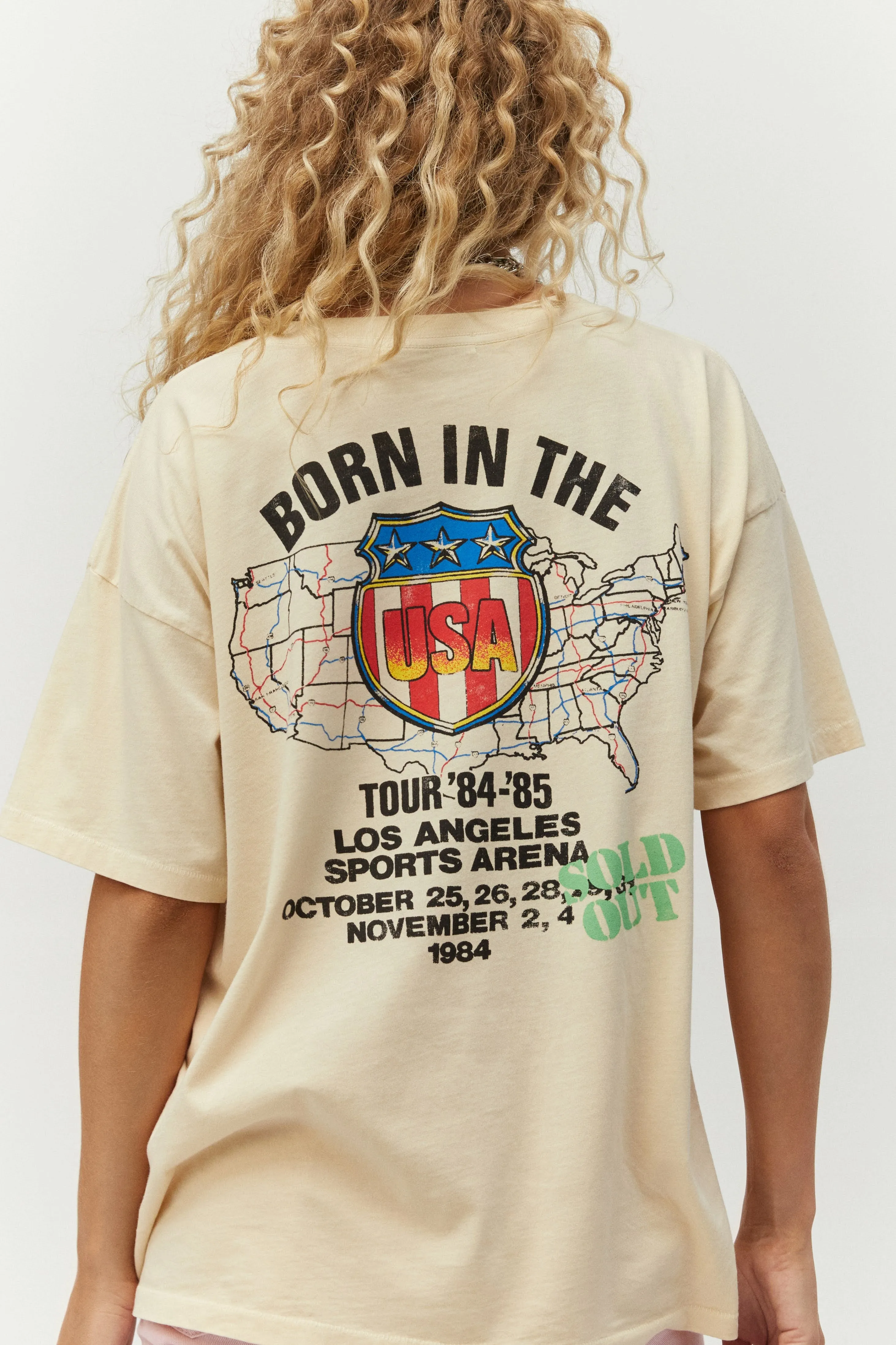 Bruce Springsteen Born In The USA Merch Tee In Stone Vintage sold by Daydreamer product image thumbnail 5