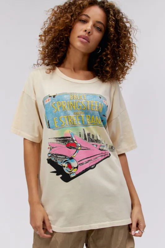 Bruce Springsteen Born In The USA Merch Tee In Stone Vintage sold by Daydreamer