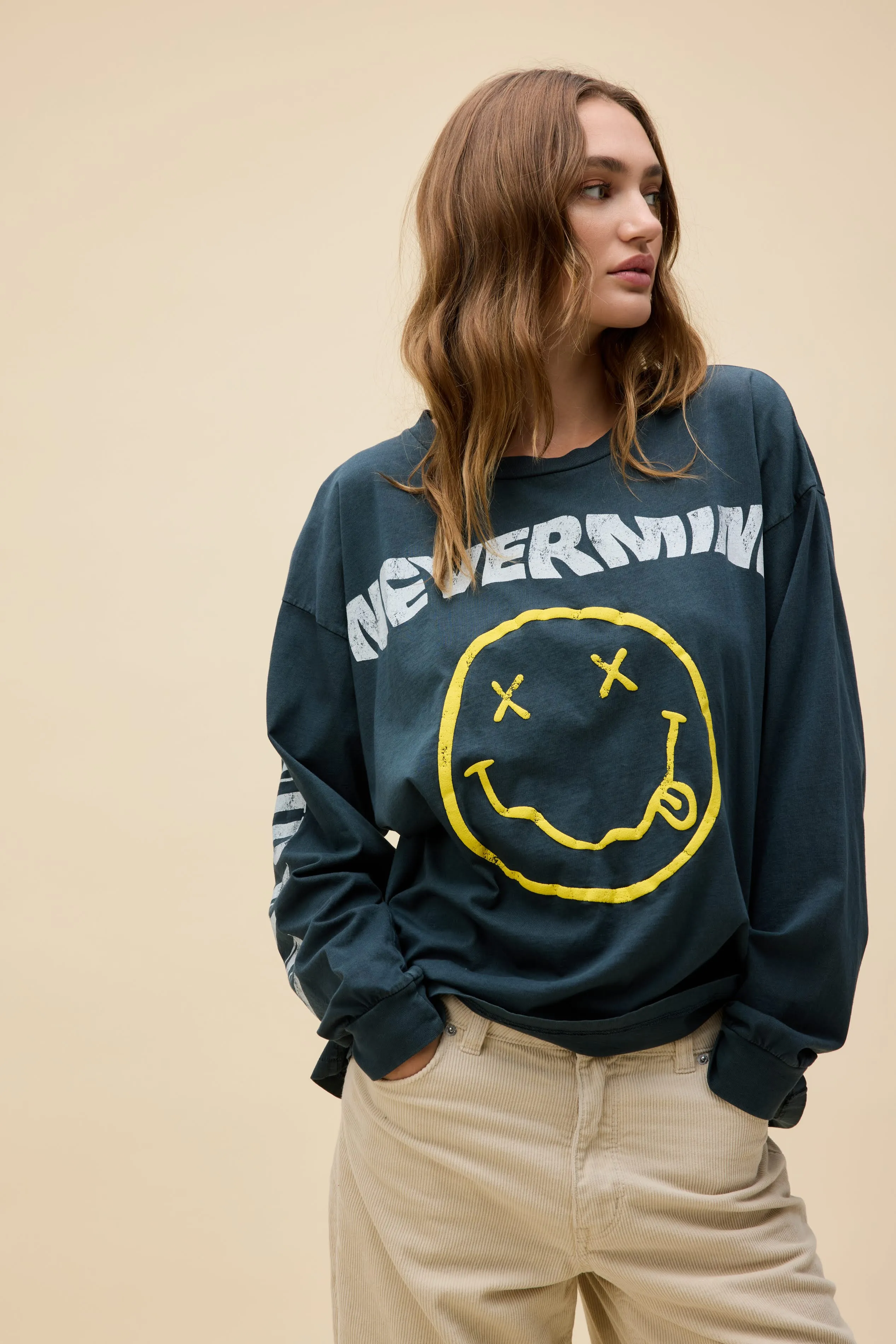 Nirvana Nevermind Smiley Merch Long Sleeve sold by Daydreamer