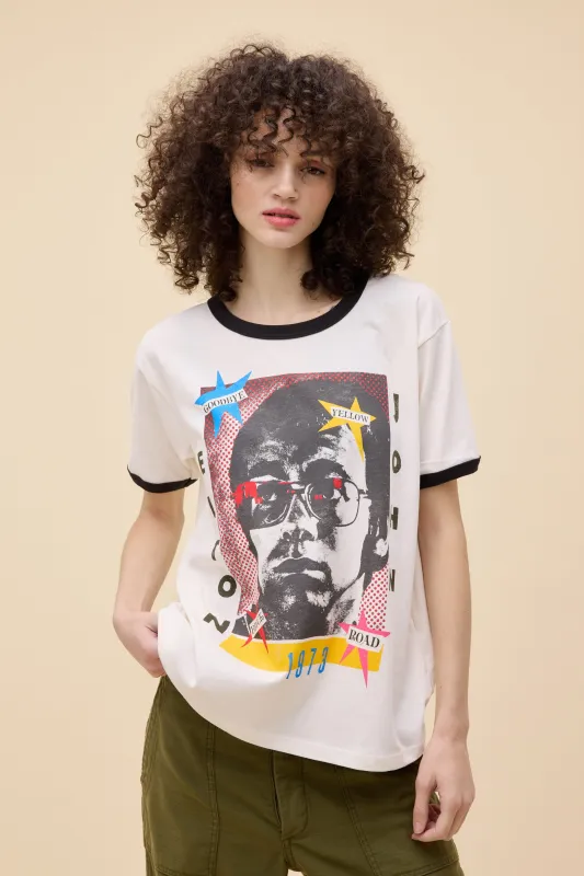 Elton John 1973 Pop Art Oversized Ringer Tee sold by Daydreamer