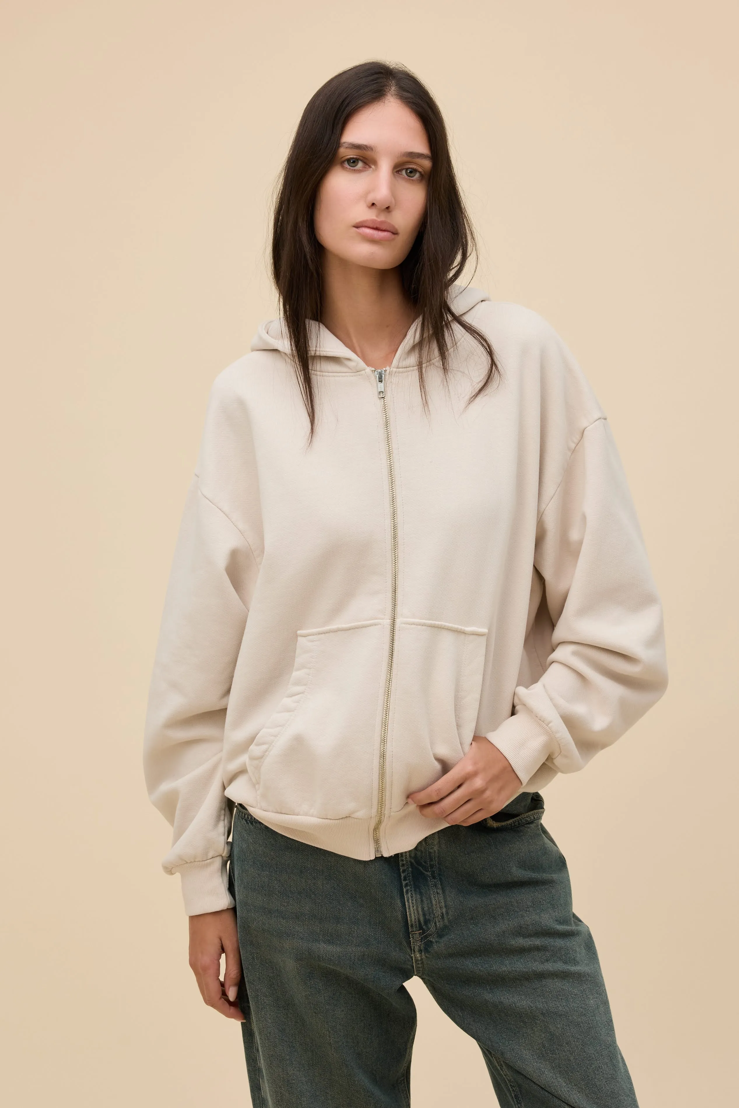 Solid Zip-Up Oversized Hoodie sold by Daydreamer product image thumbnail 2