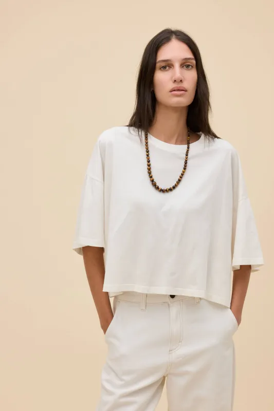 SOLID CROPPED OS TEE made by Daydreamer