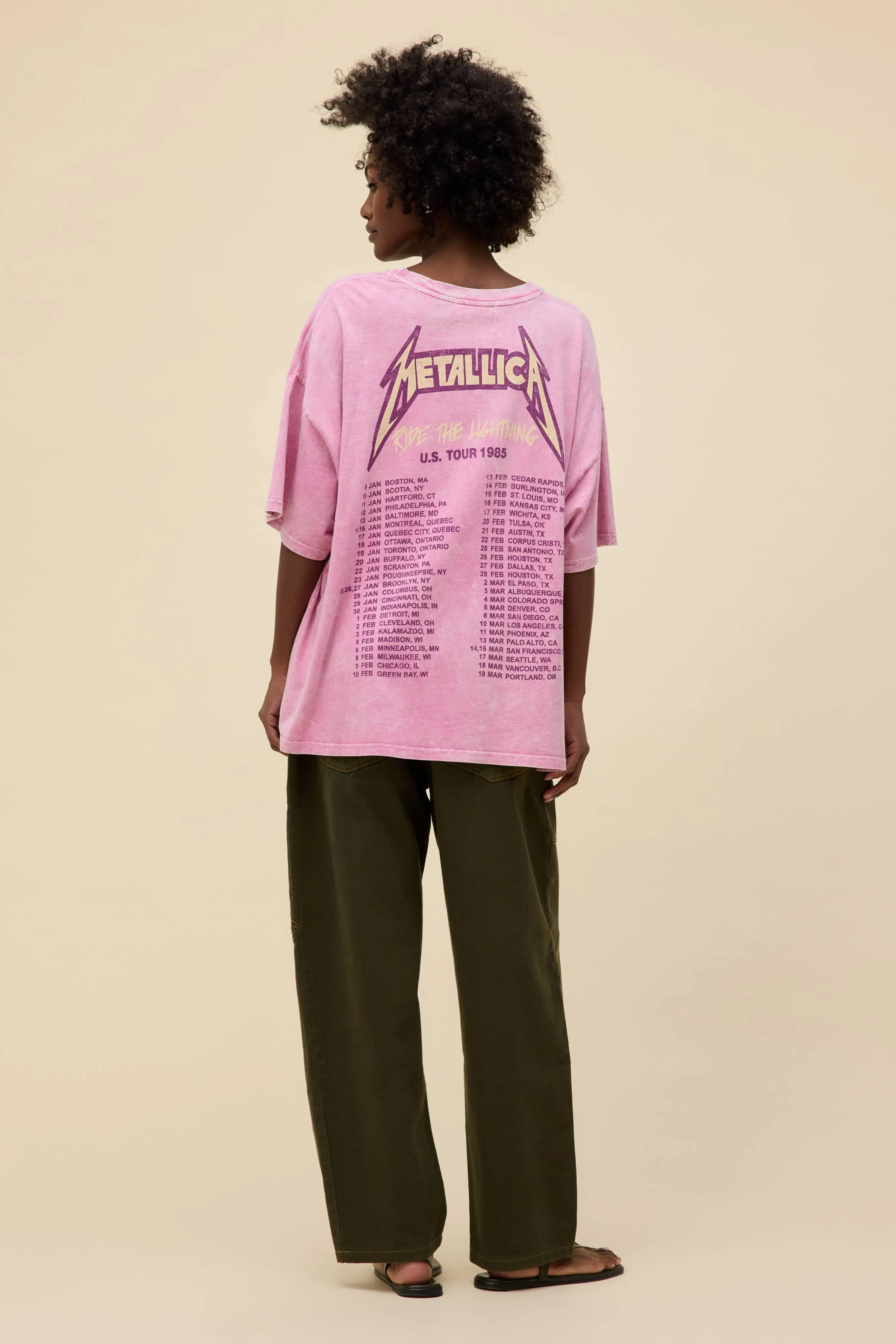 METALLICA US TOUR 1985 OS TEE sold by Daydreamer product image thumbnail 5