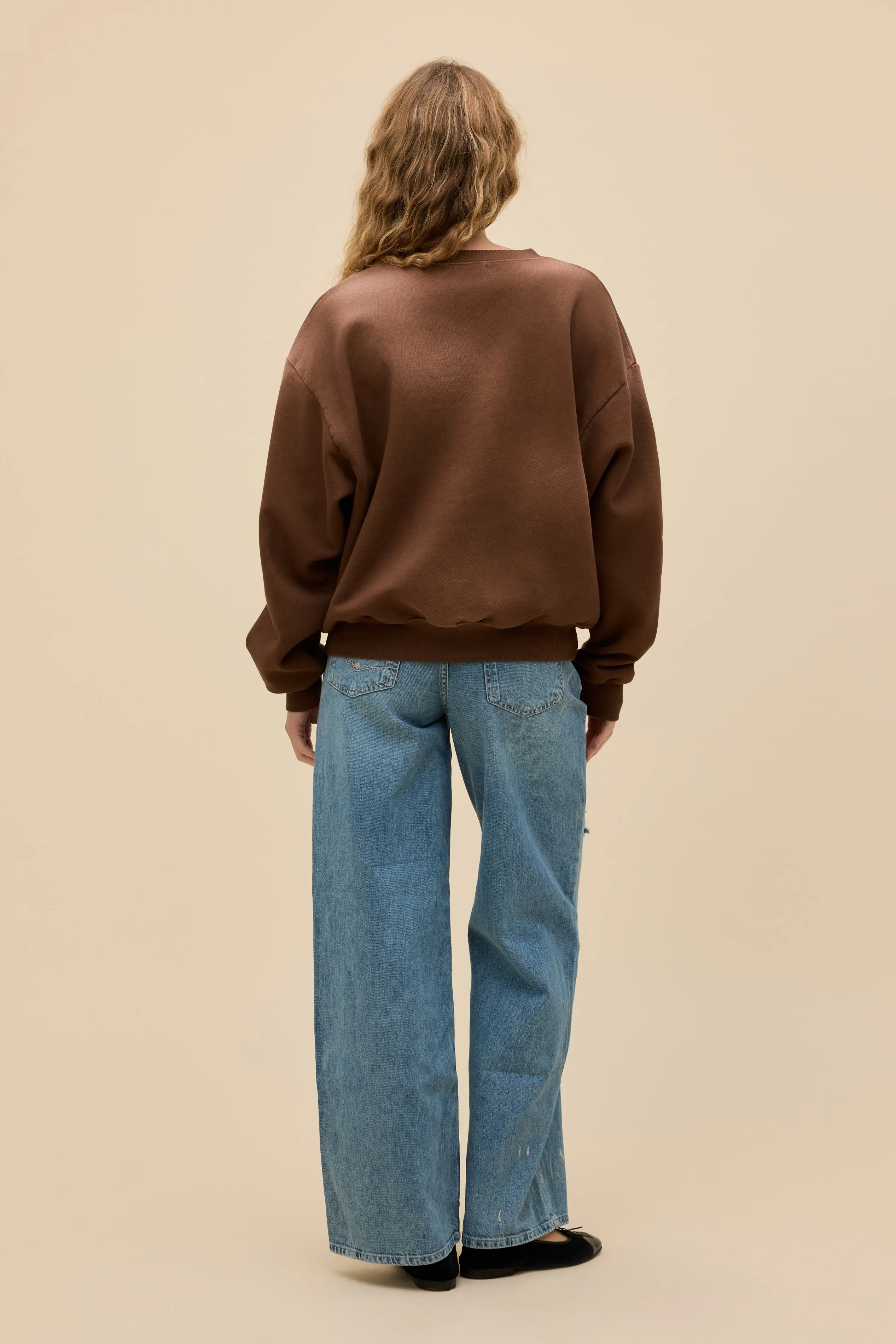 SOLID OVERSIZED HENLEY SWEATSHIRT sold by Daydreamer product image thumbnail 5