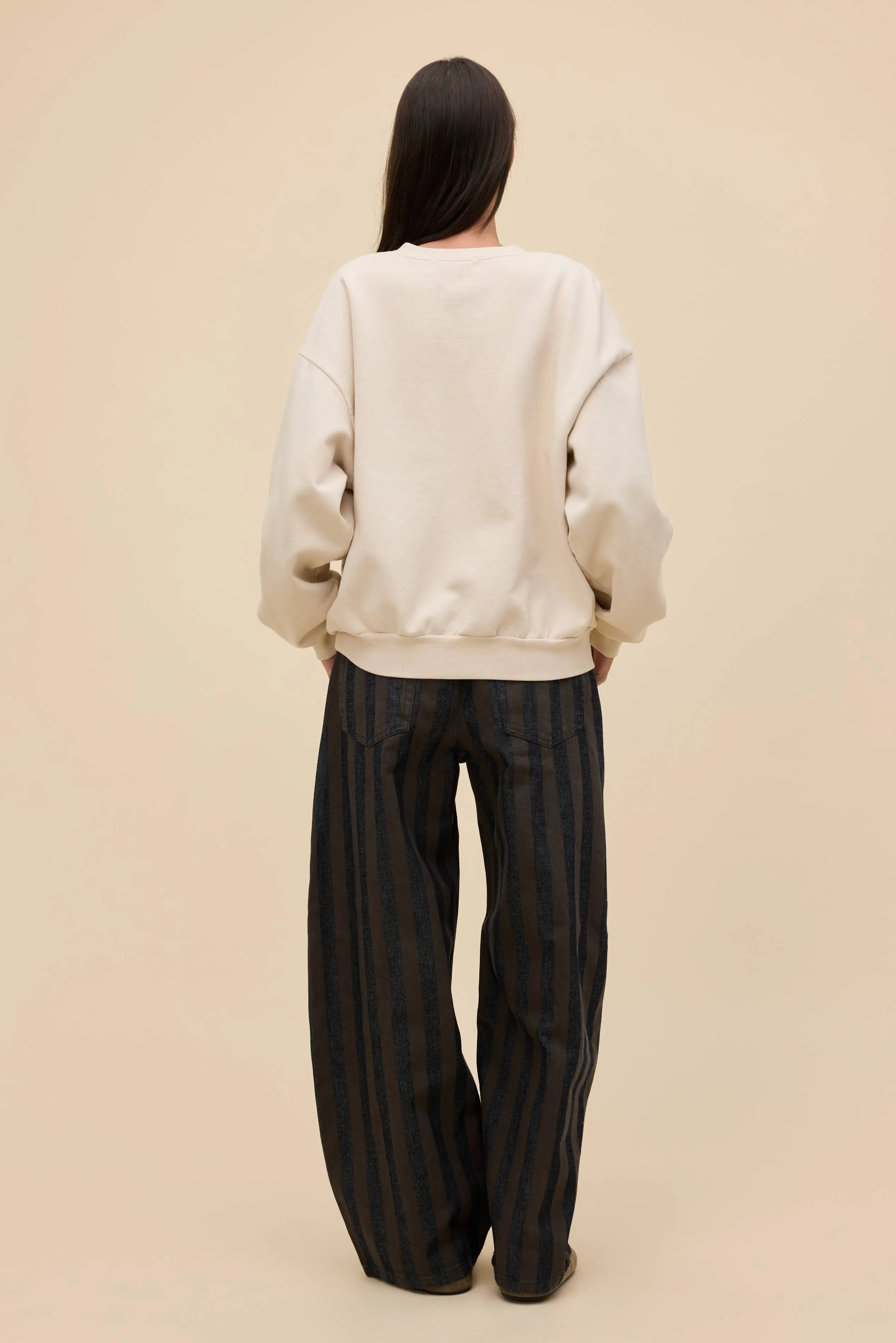 Solid Oversized Henley Sweatshirt sold by Daydreamer product image thumbnail 3