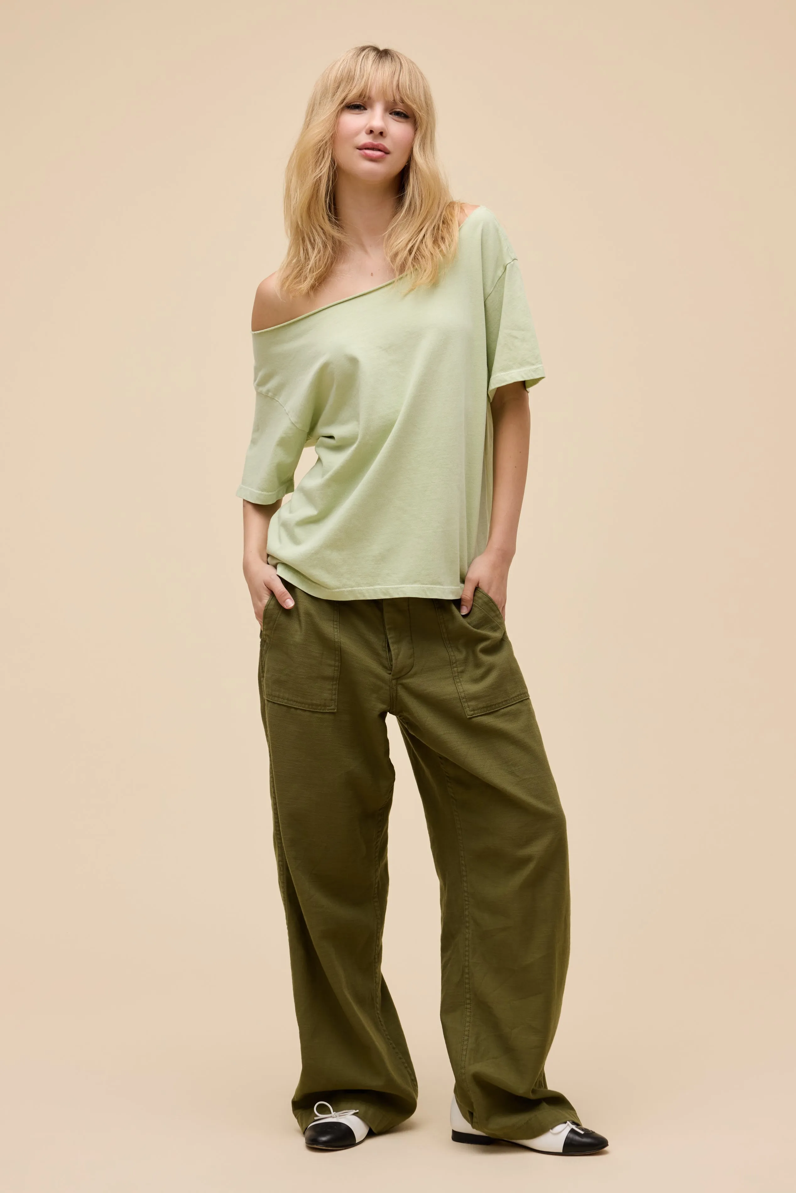 SOLID OFF-THE-SHOULDER TEE sold by Daydreamer product image thumbnail 2