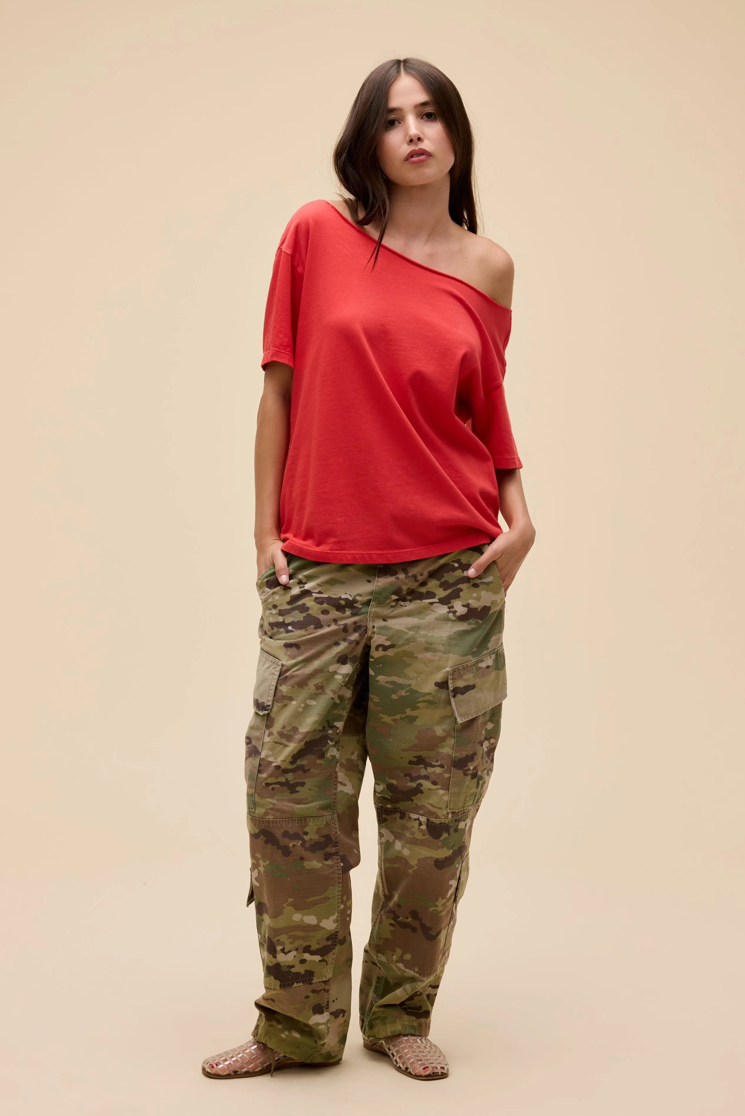 SOLID OFF-THE-SHOULDER TEE sold by Daydreamer product image thumbnail 2