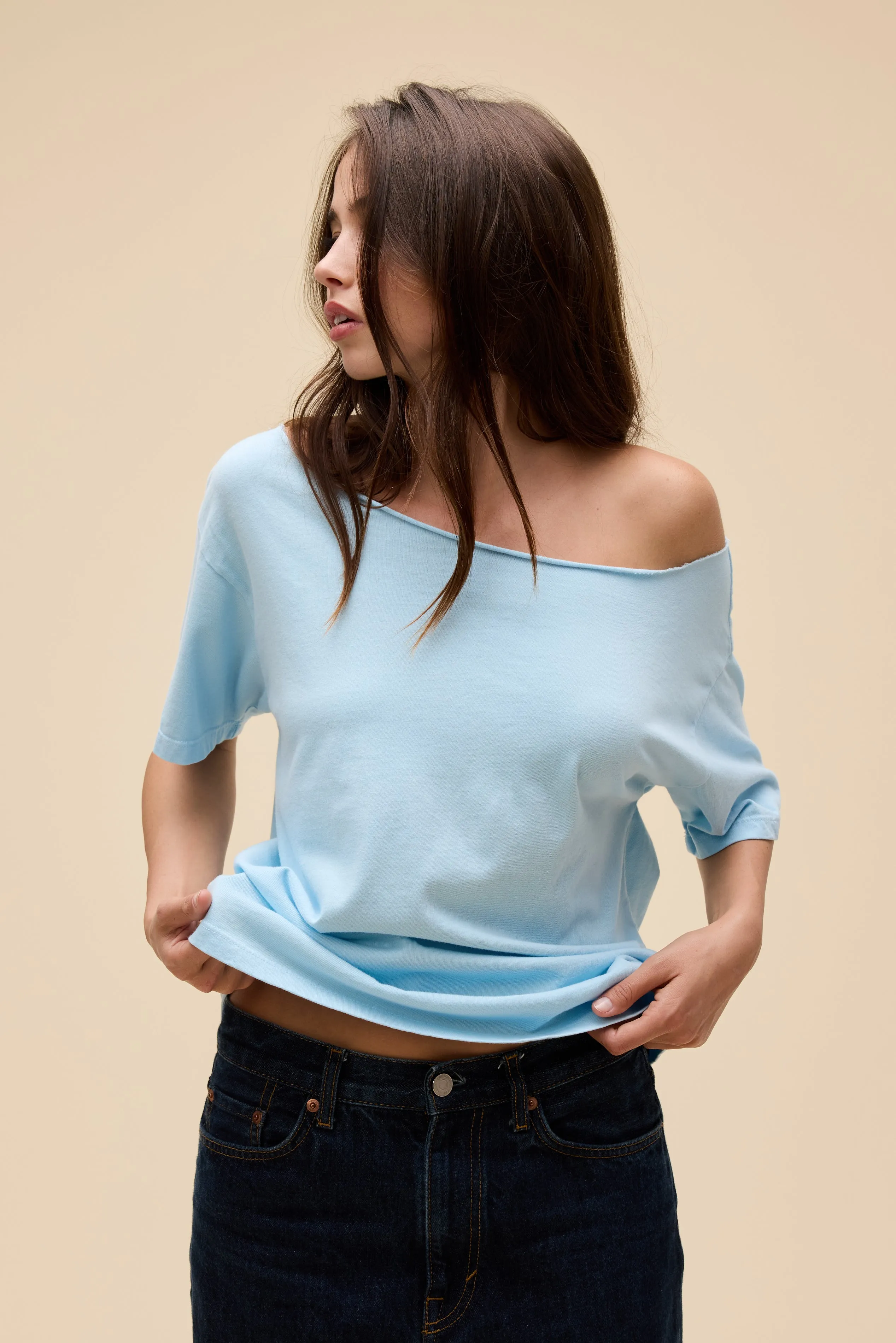 SOLID OFF-THE-SHOULDER TEE sold by Daydreamer product image thumbnail 2