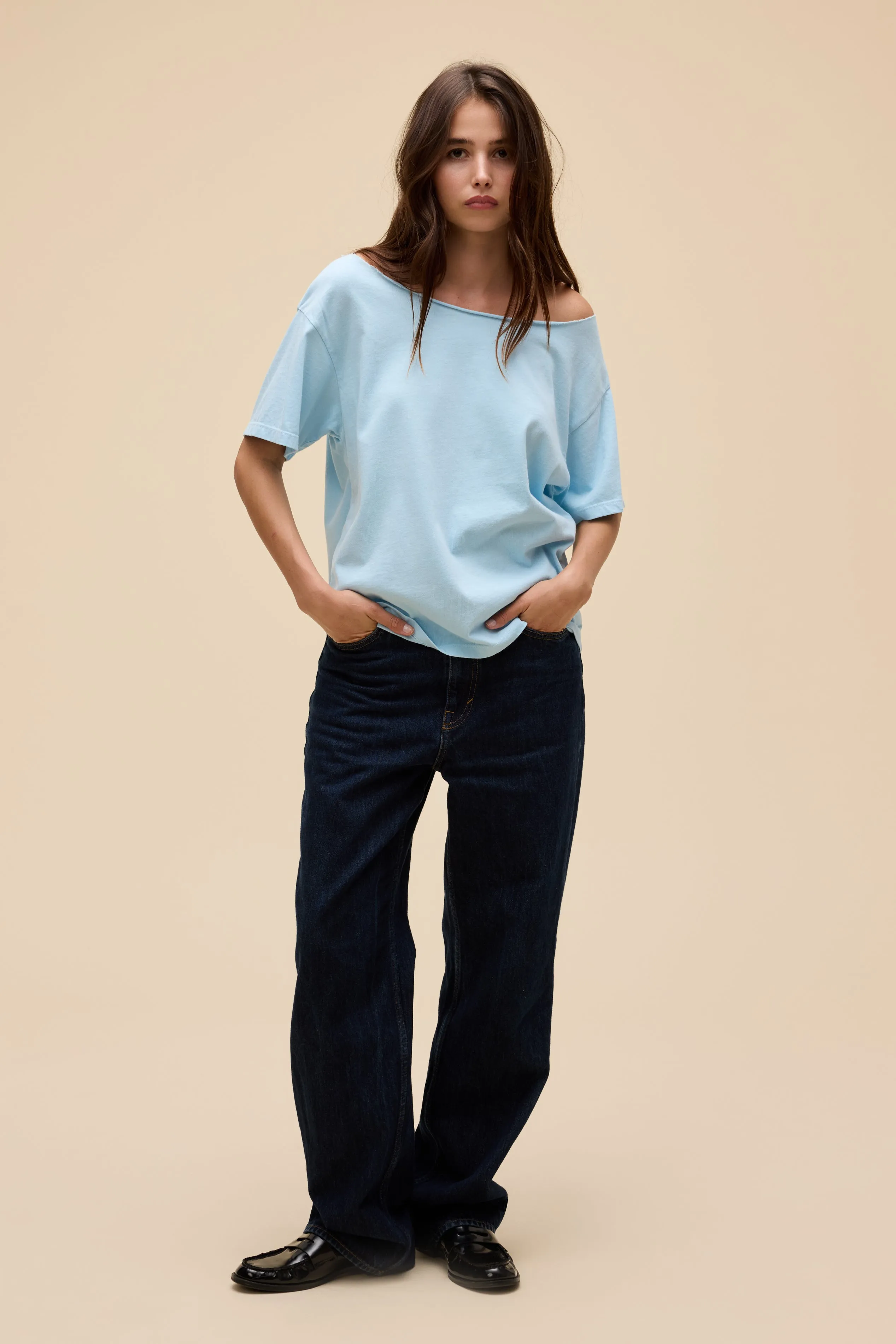 SOLID OFF-THE-SHOULDER TEE sold by Daydreamer product image thumbnail 3