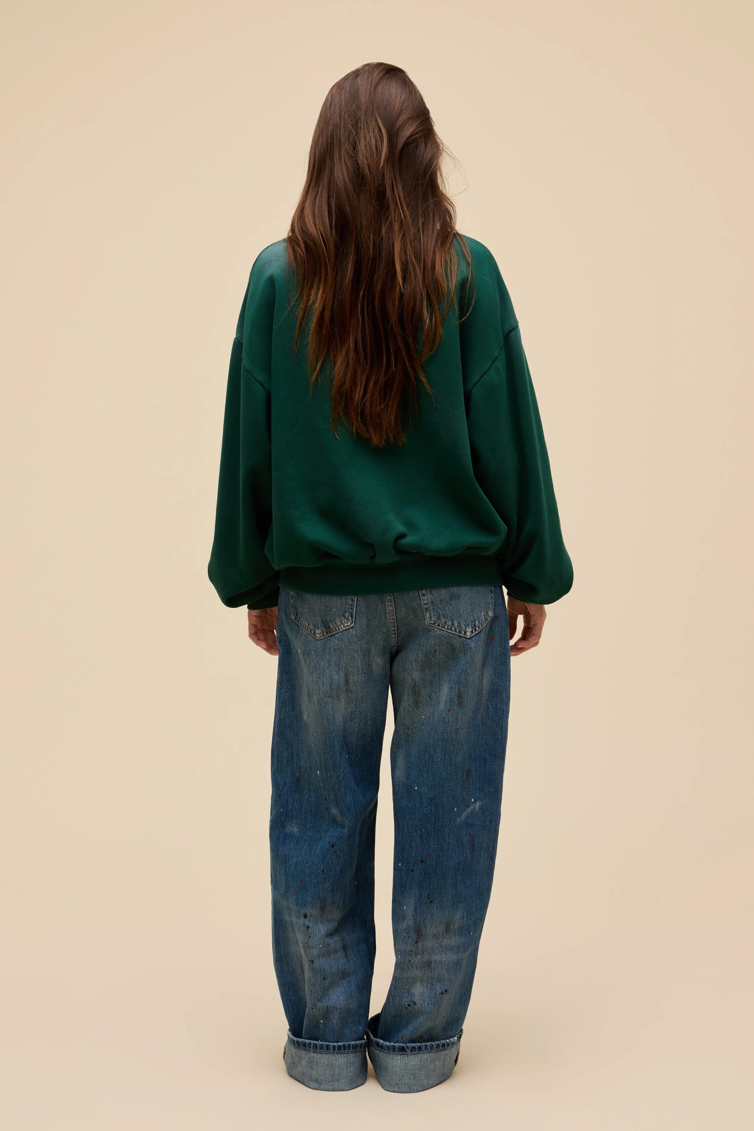 SOLID OVERSIZED HENLEY SWEATSHIRT sold by Daydreamer product image thumbnail 3