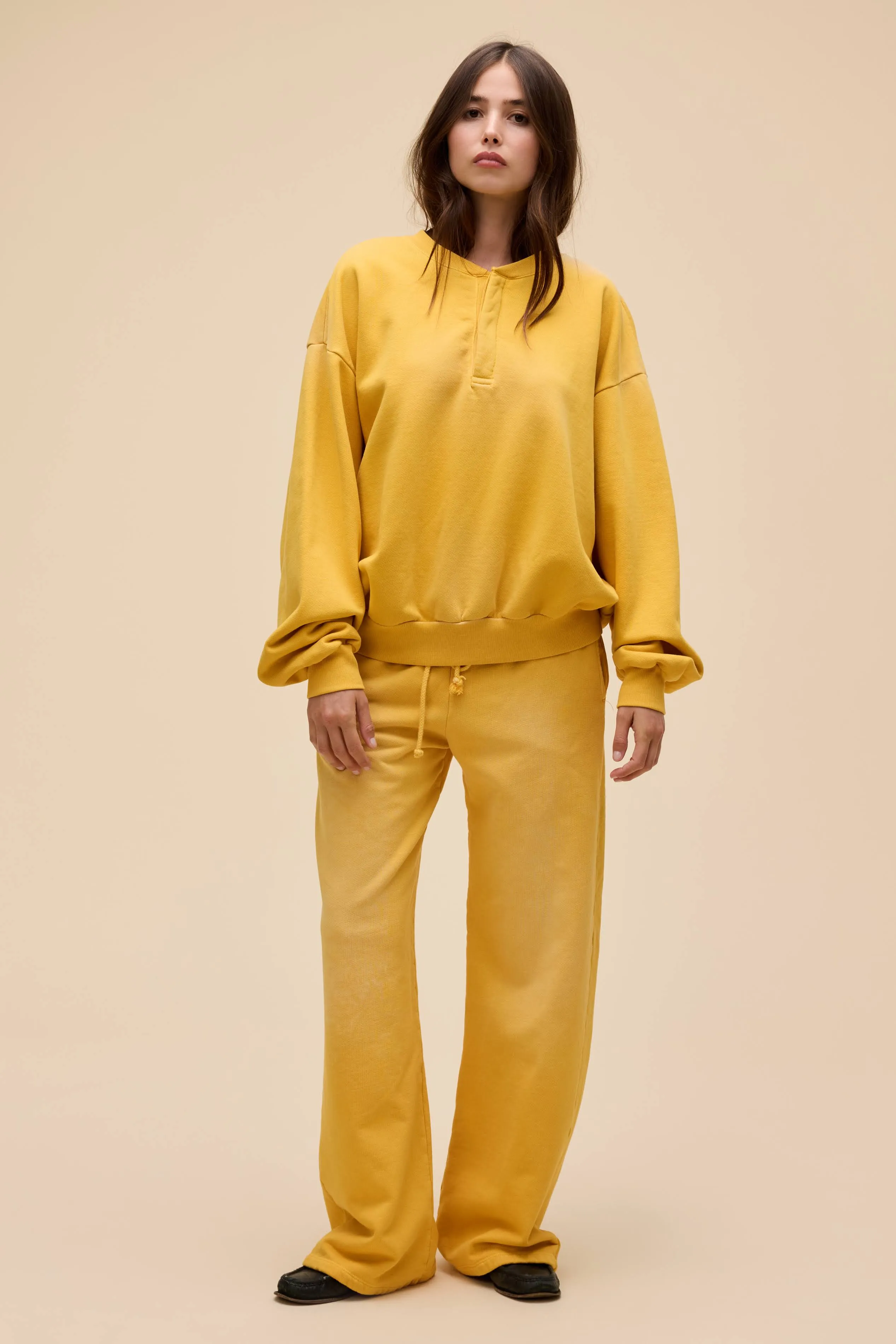 SOLID OVERSIZED HENLEY SWEATSHIRT sold by Daydreamer product image thumbnail 4