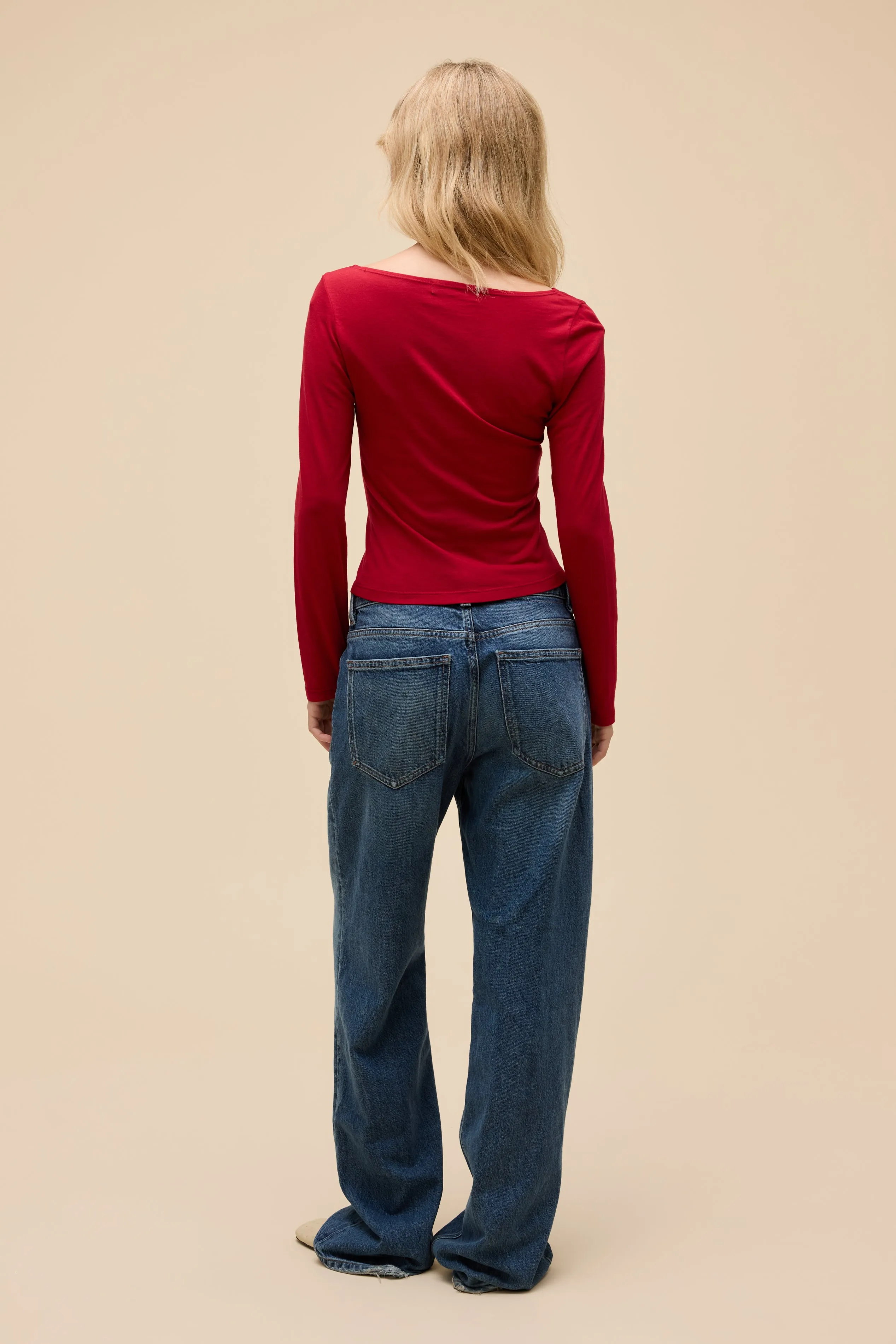 SOLID BOATNECK LONG SLEEVE sold by Daydreamer product image thumbnail 3