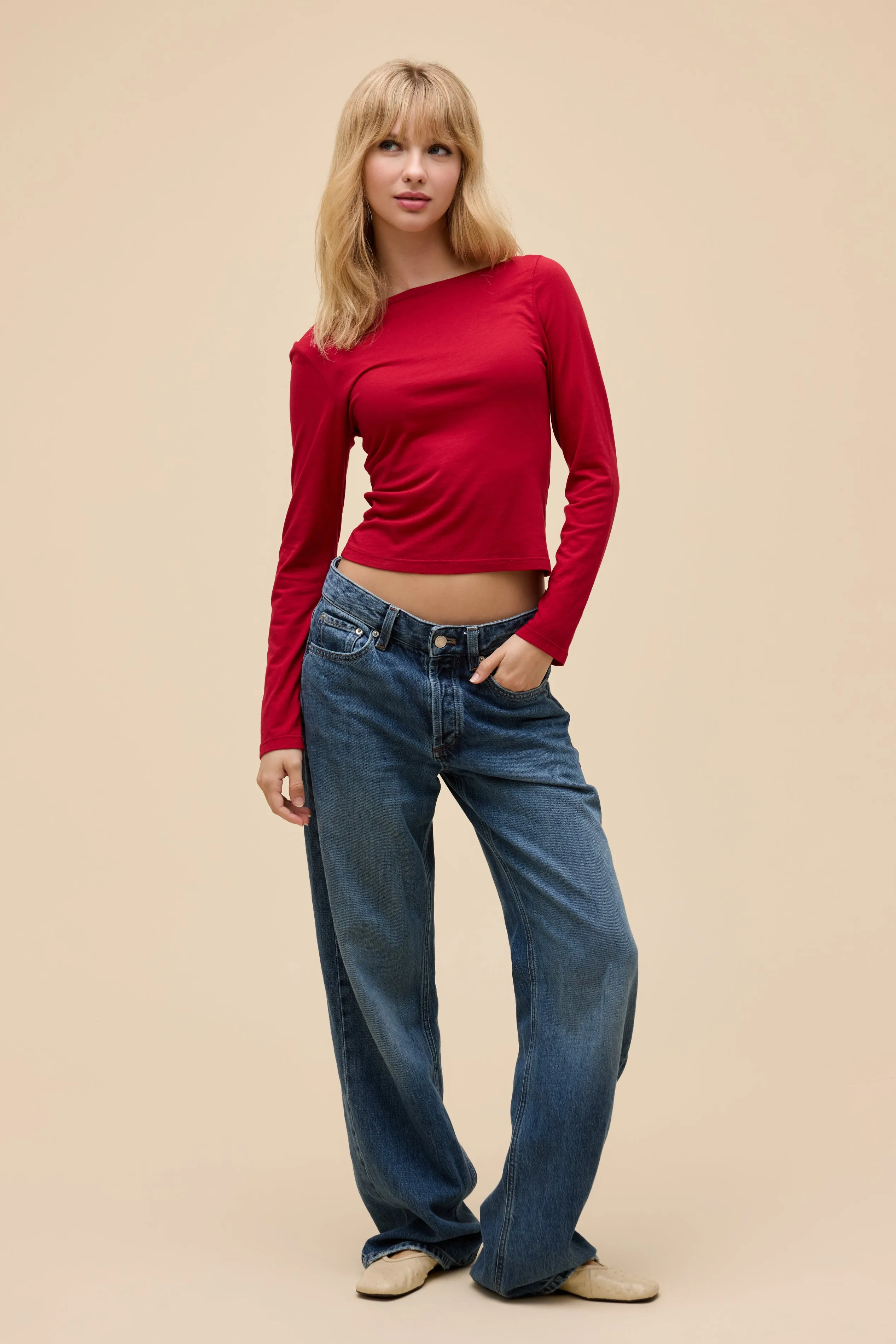 SOLID BOATNECK LONG SLEEVE sold by Daydreamer product image thumbnail 5