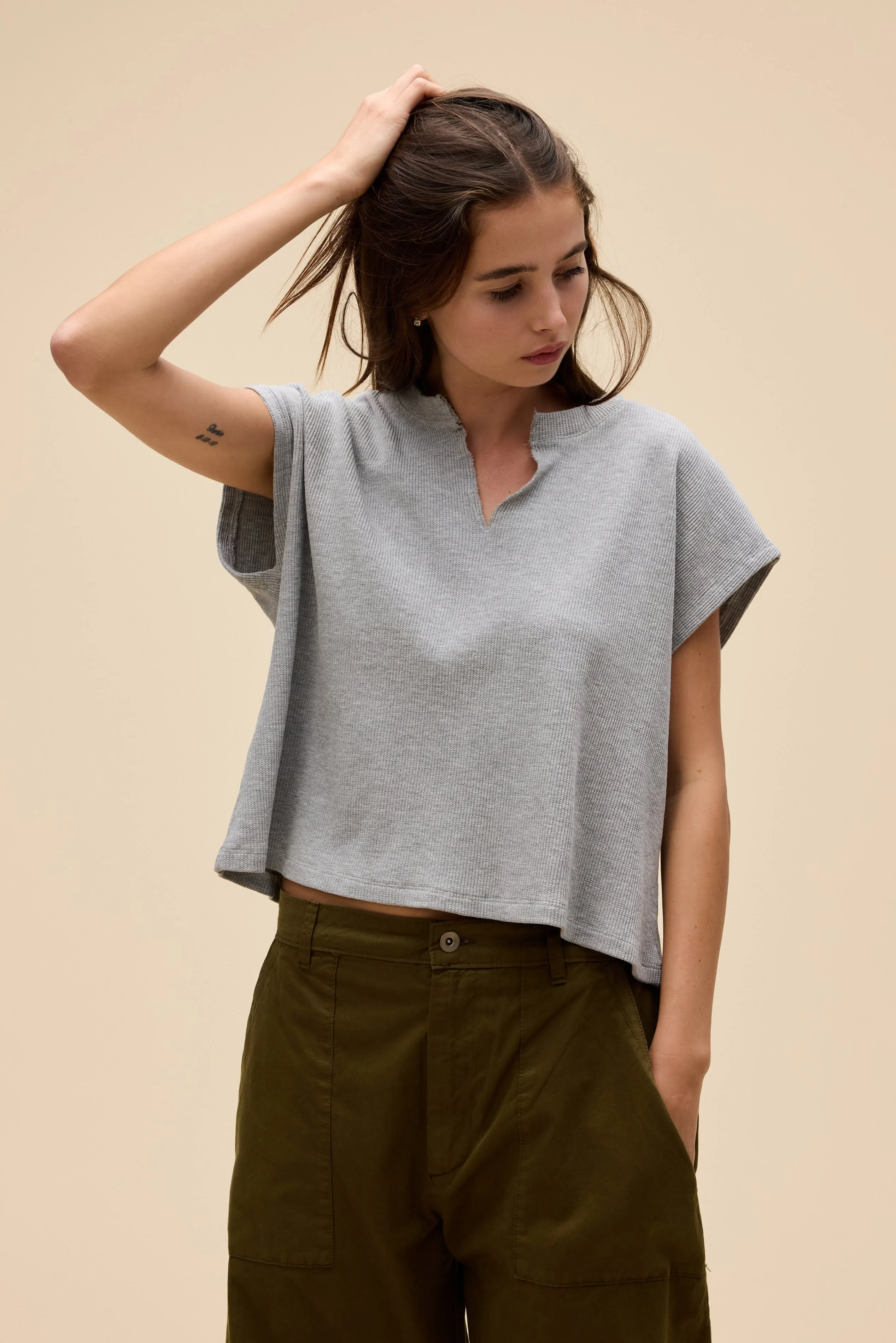 SOLID THERMAL DOLMAN TEE sold by Daydreamer