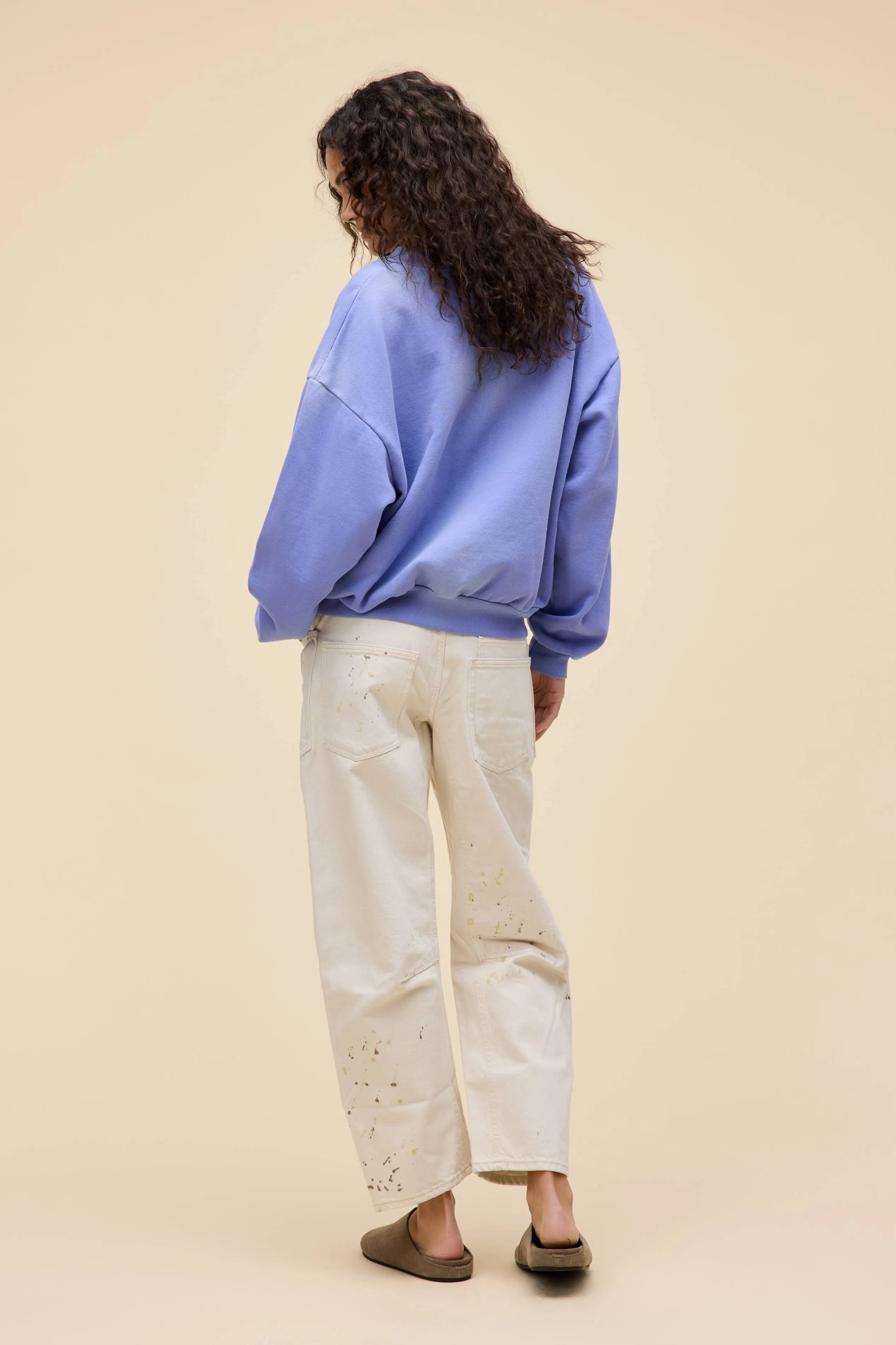SOLID OVERSIZED HENLEY SWEATSHIRT sold by Daydreamer product image thumbnail 5