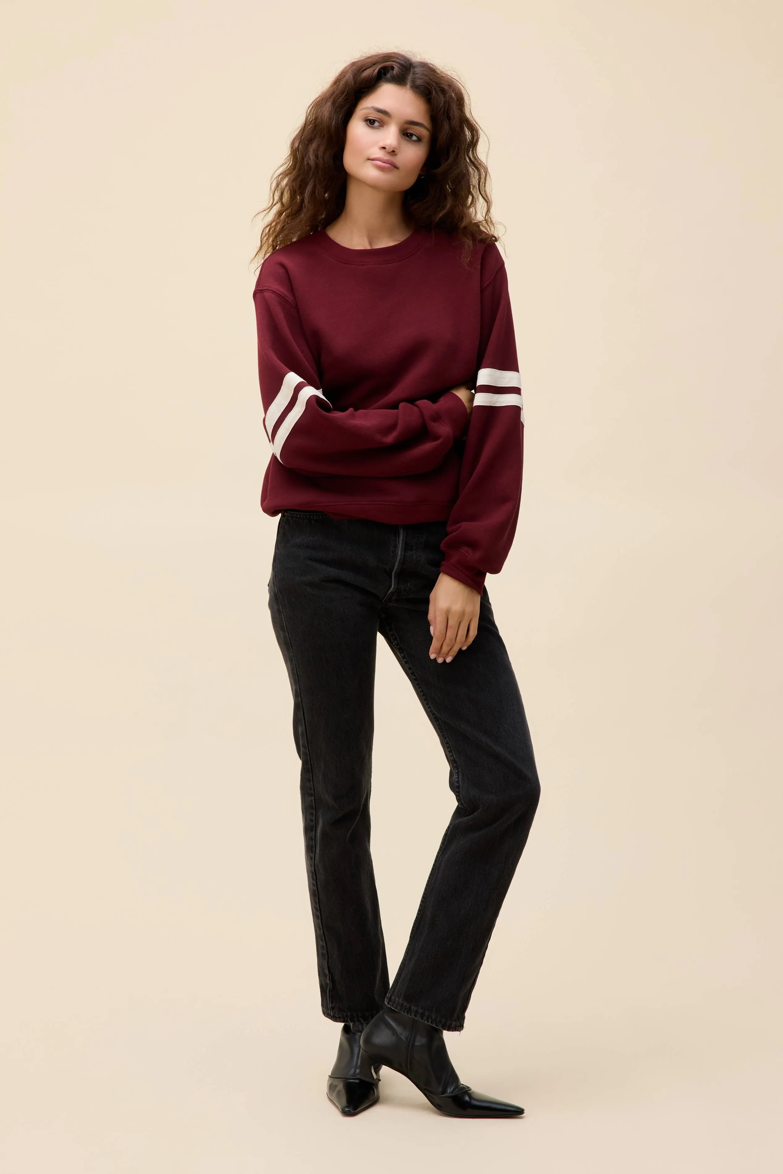 SOLID VARSITY SWEATSHIRT sold by Daydreamer product image thumbnail 4